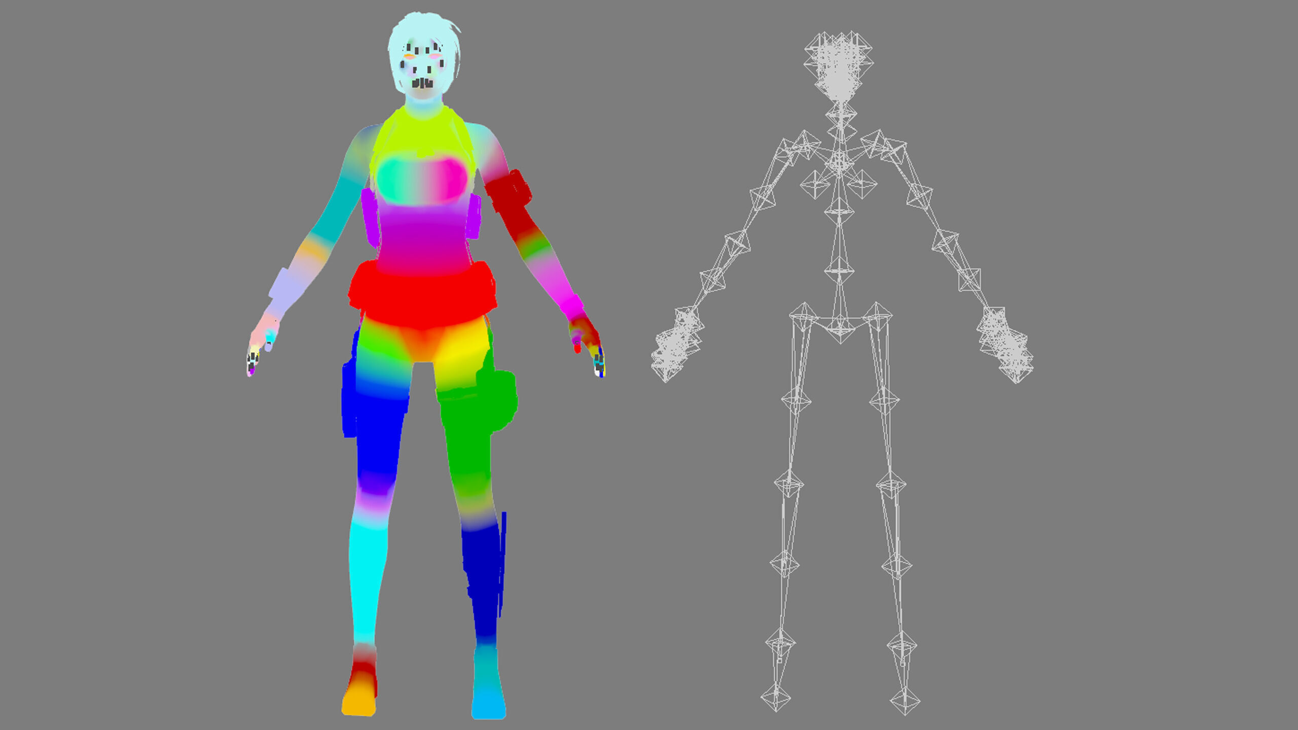 Female Sci Fi Soldier Low-poly 3D model_26