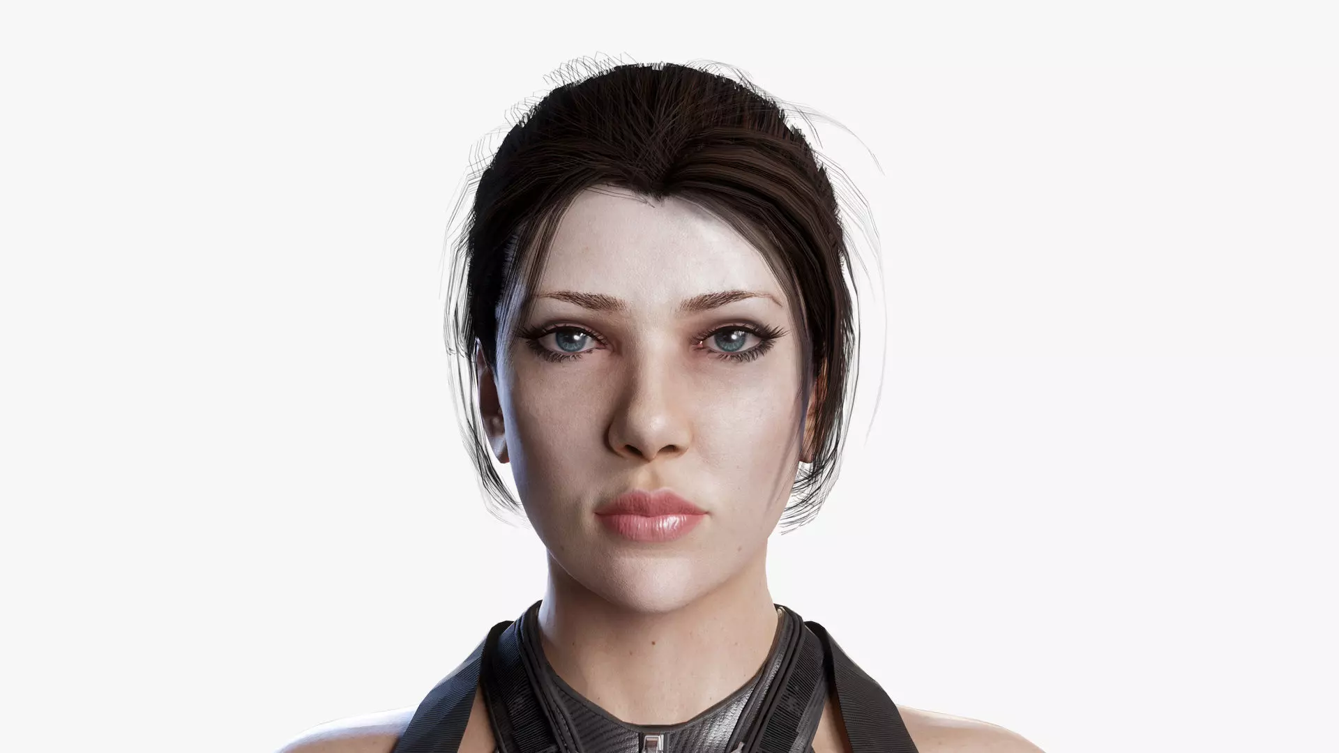 Female Sci Fi Soldier Low-poly 3D model_0