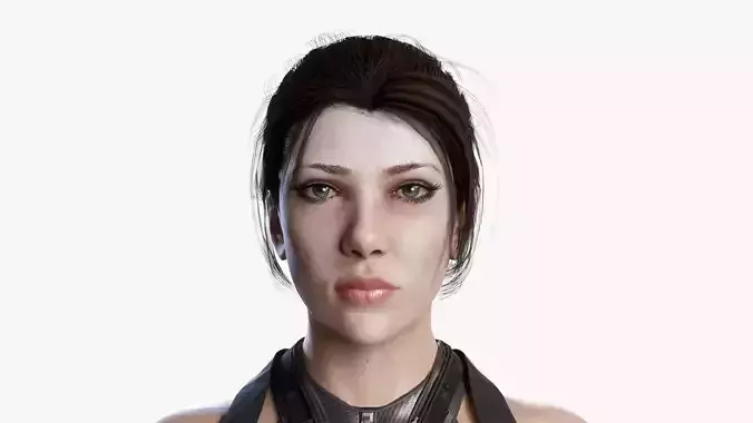 Female Sci Fi Soldier Low-poly 3D model Female Sci Fi Soldier Low-poly 3D model