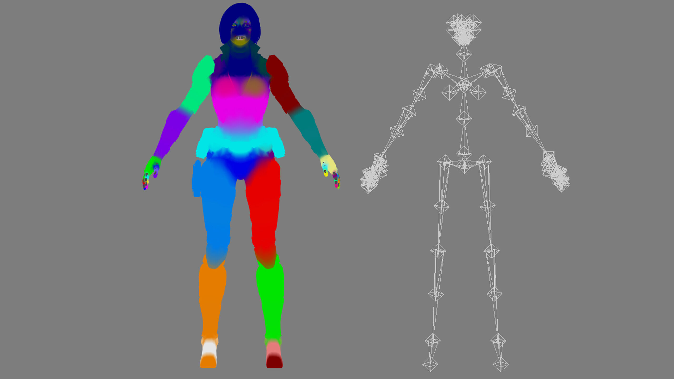 Female Sci Fi Soldier Low-poly 3D model_27