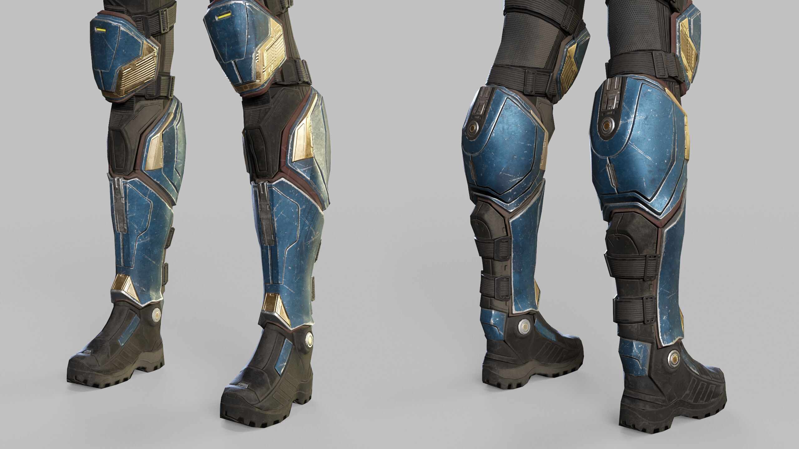 Female Sci Fi Soldier Low-poly 3D model_20