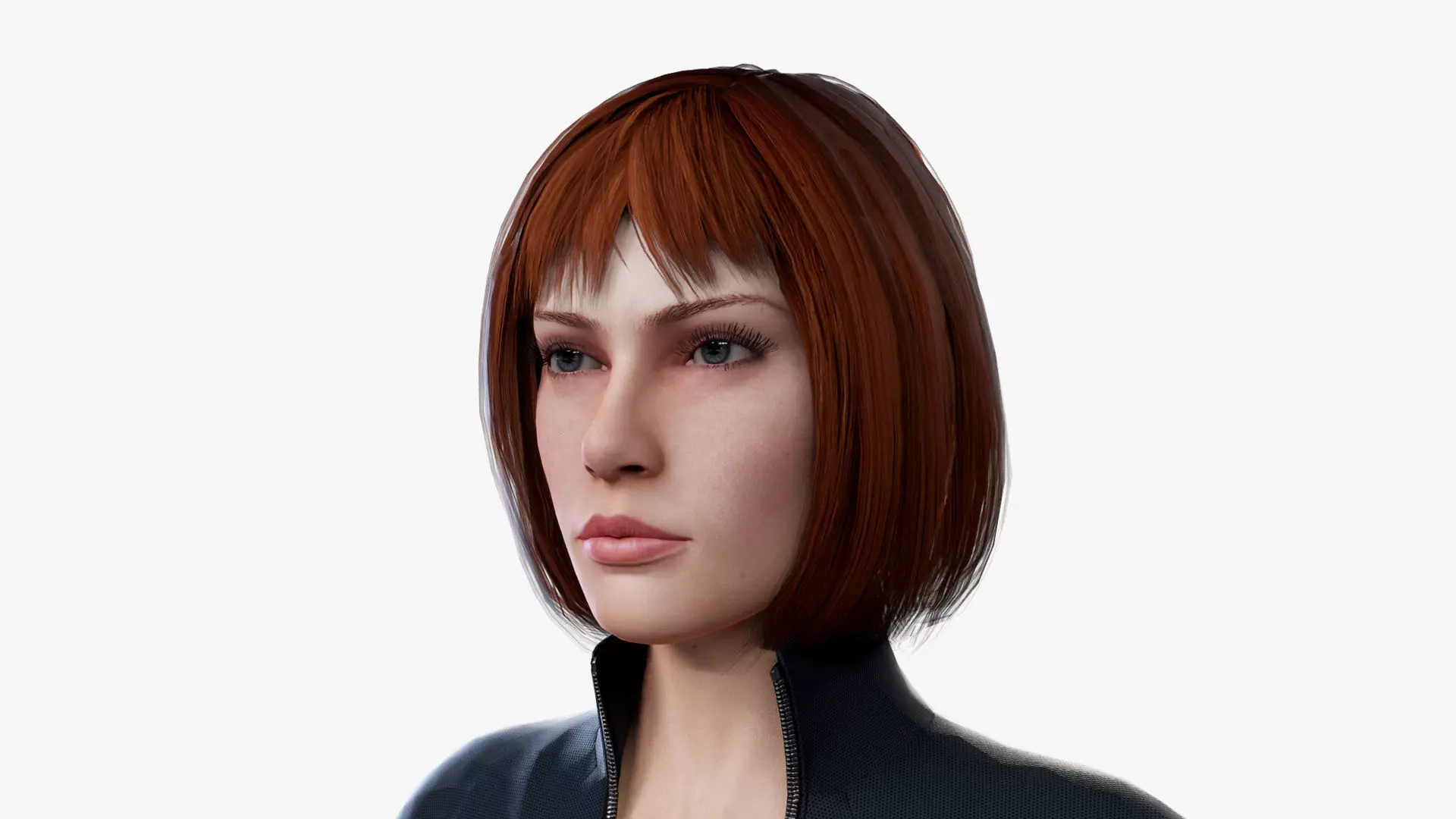 Female Sci Fi Soldier Low-poly 3D model_0