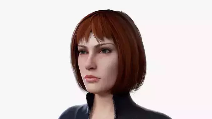 Female Sci Fi Soldier Low-poly 3D model