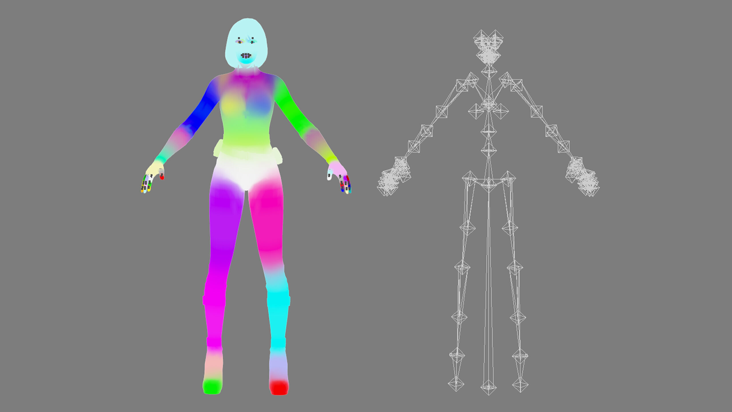 Female Sci Fi Soldier Low-poly 3D model_29