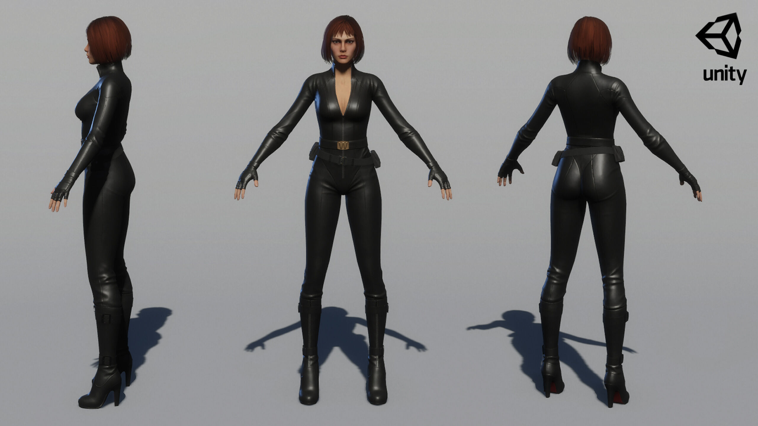 Female Sci Fi Soldier Low-poly 3D model_30