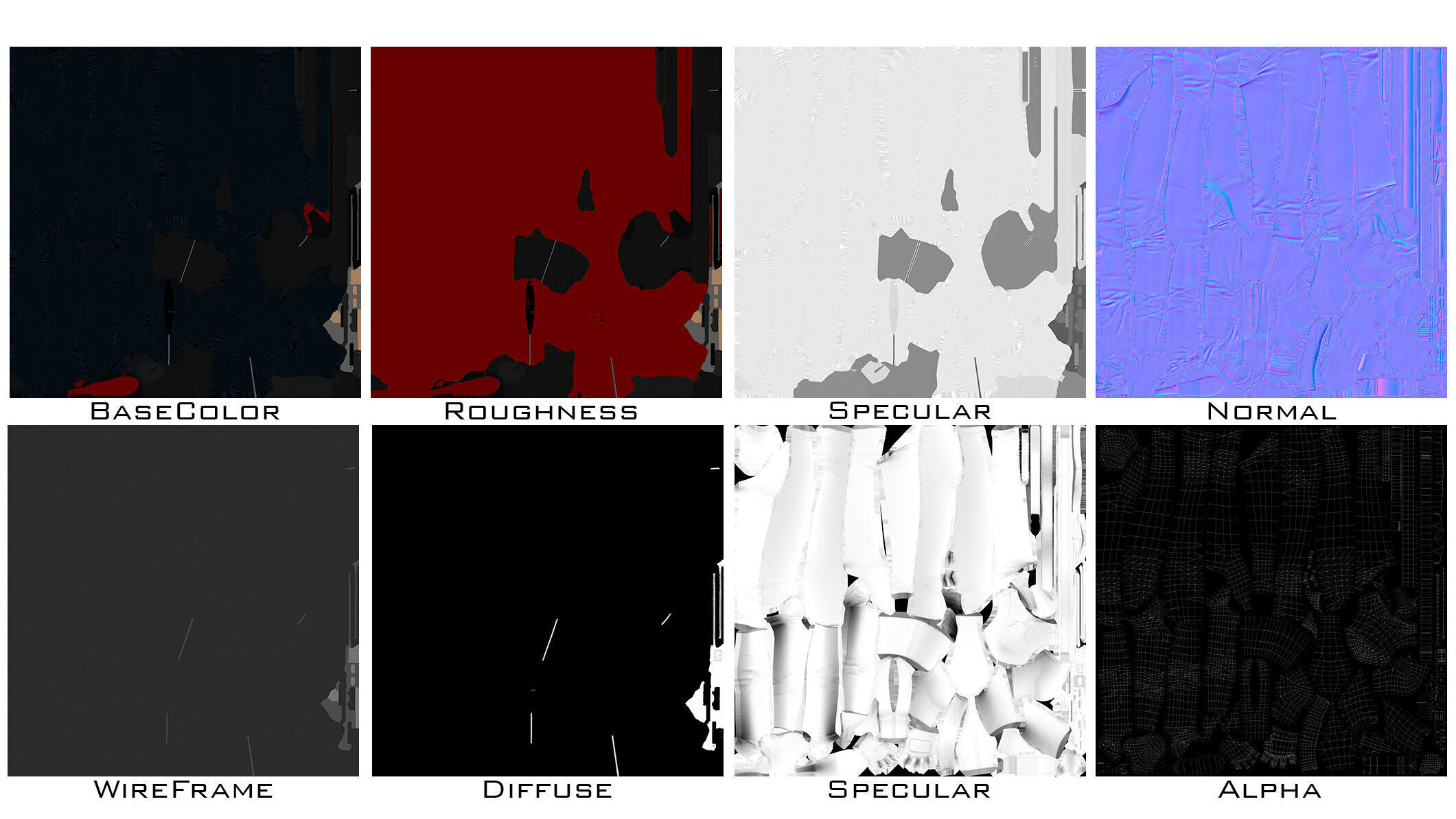 Female Sci Fi Soldier Low-poly 3D model_34