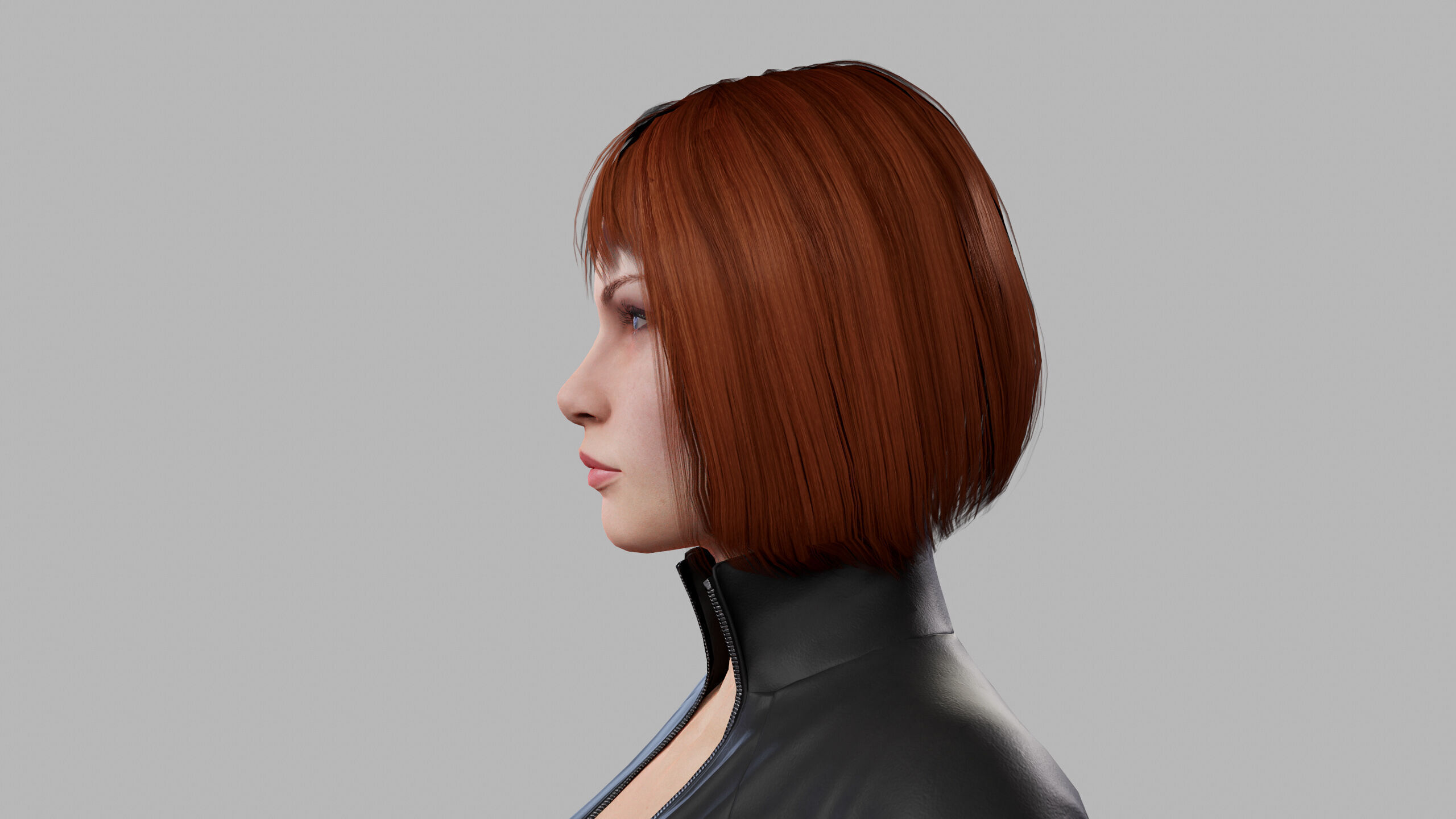 Female Sci Fi Soldier Low-poly 3D model_9