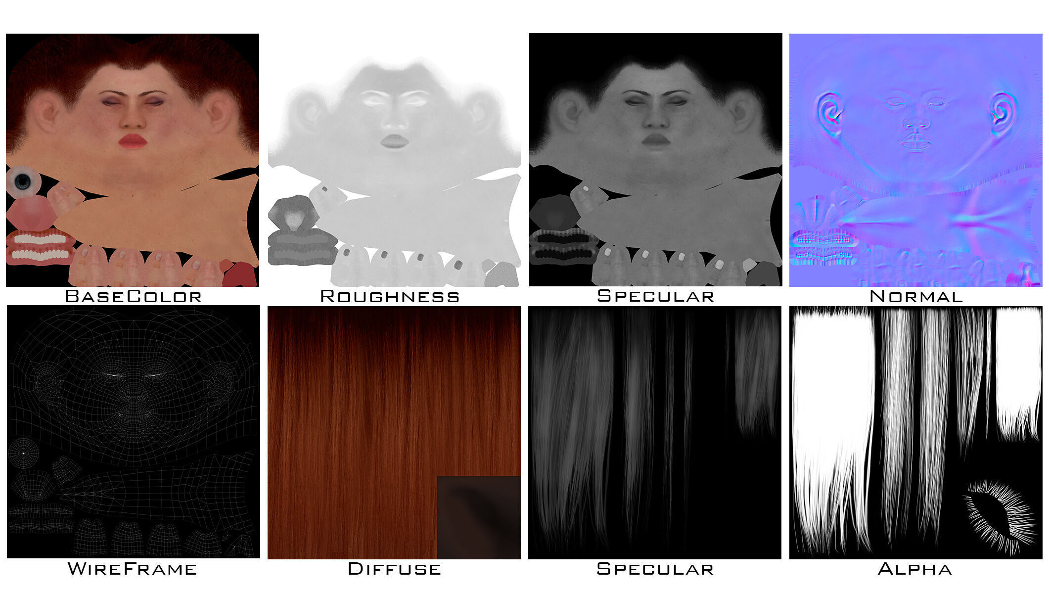 Female Sci Fi Soldier Low-poly 3D model_33