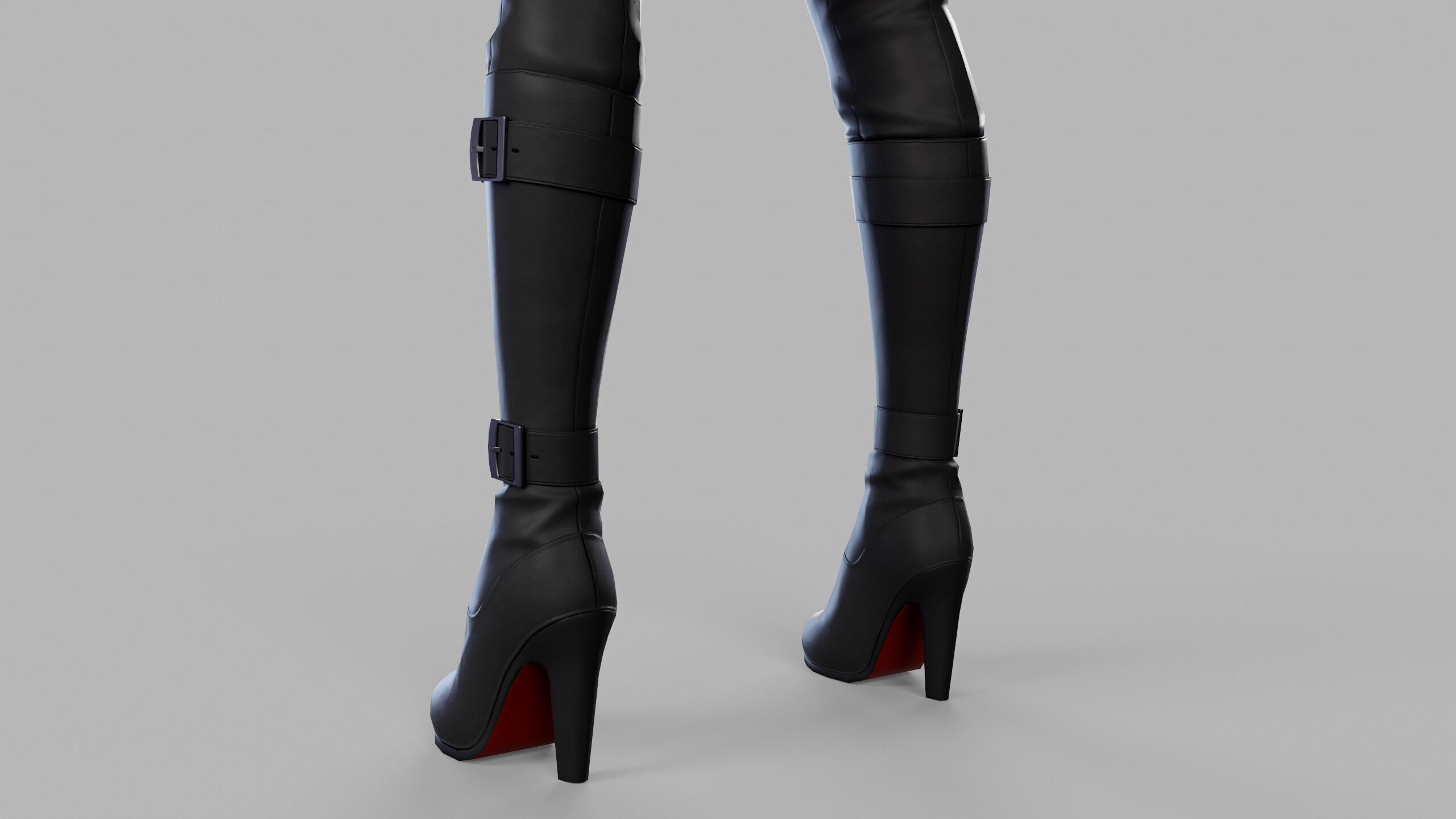 Female Sci Fi Soldier Low-poly 3D model_19