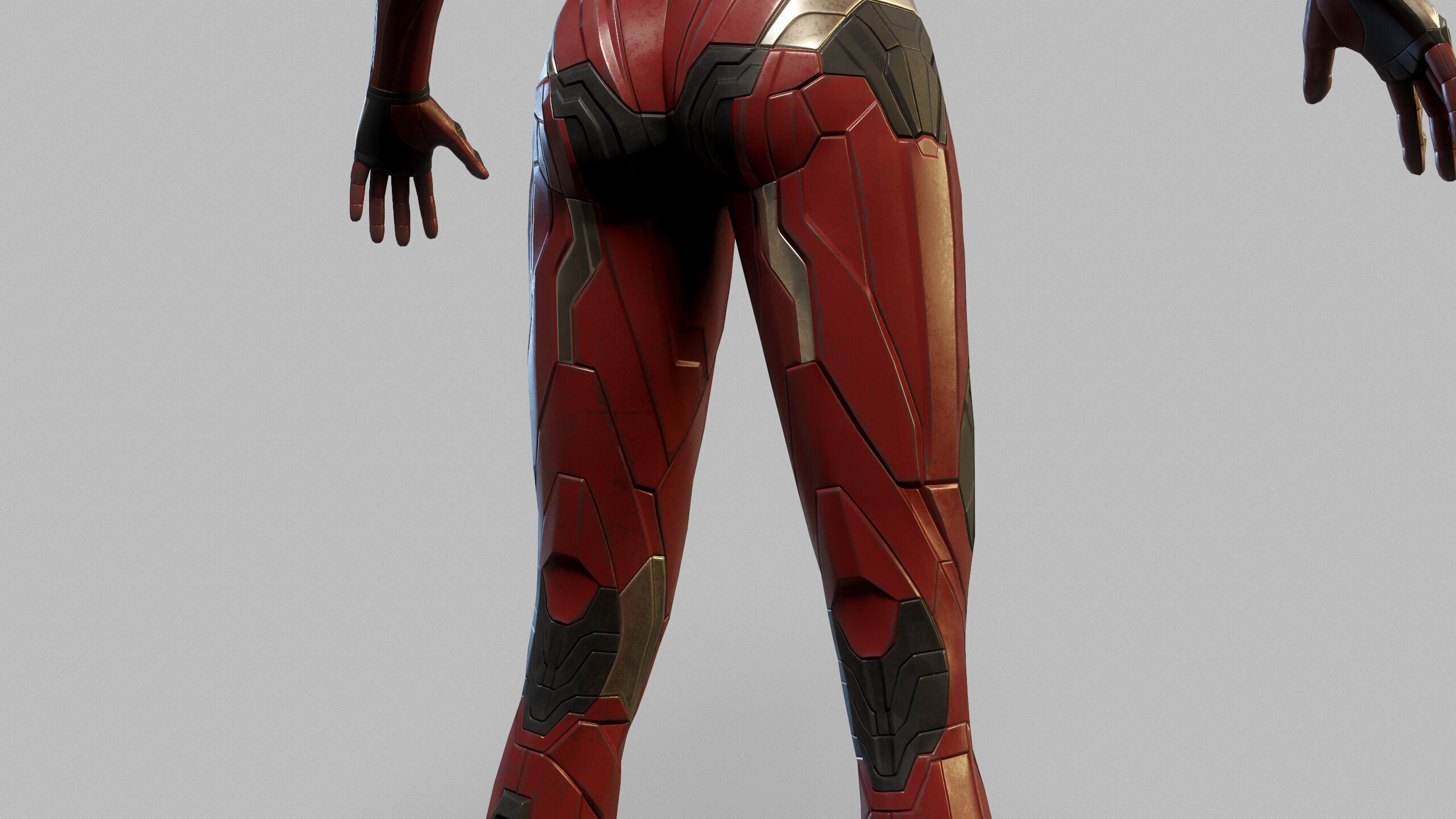 Female Sci Fi Soldier Low-poly 3D model_19