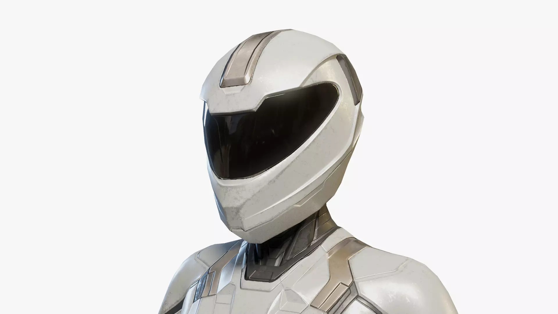 Female Sci Fi Soldier Low-poly 3D model_0