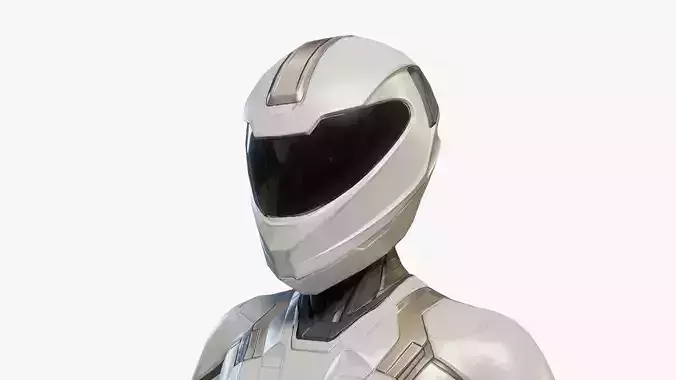 Female Sci Fi Soldier Low-poly 3D model