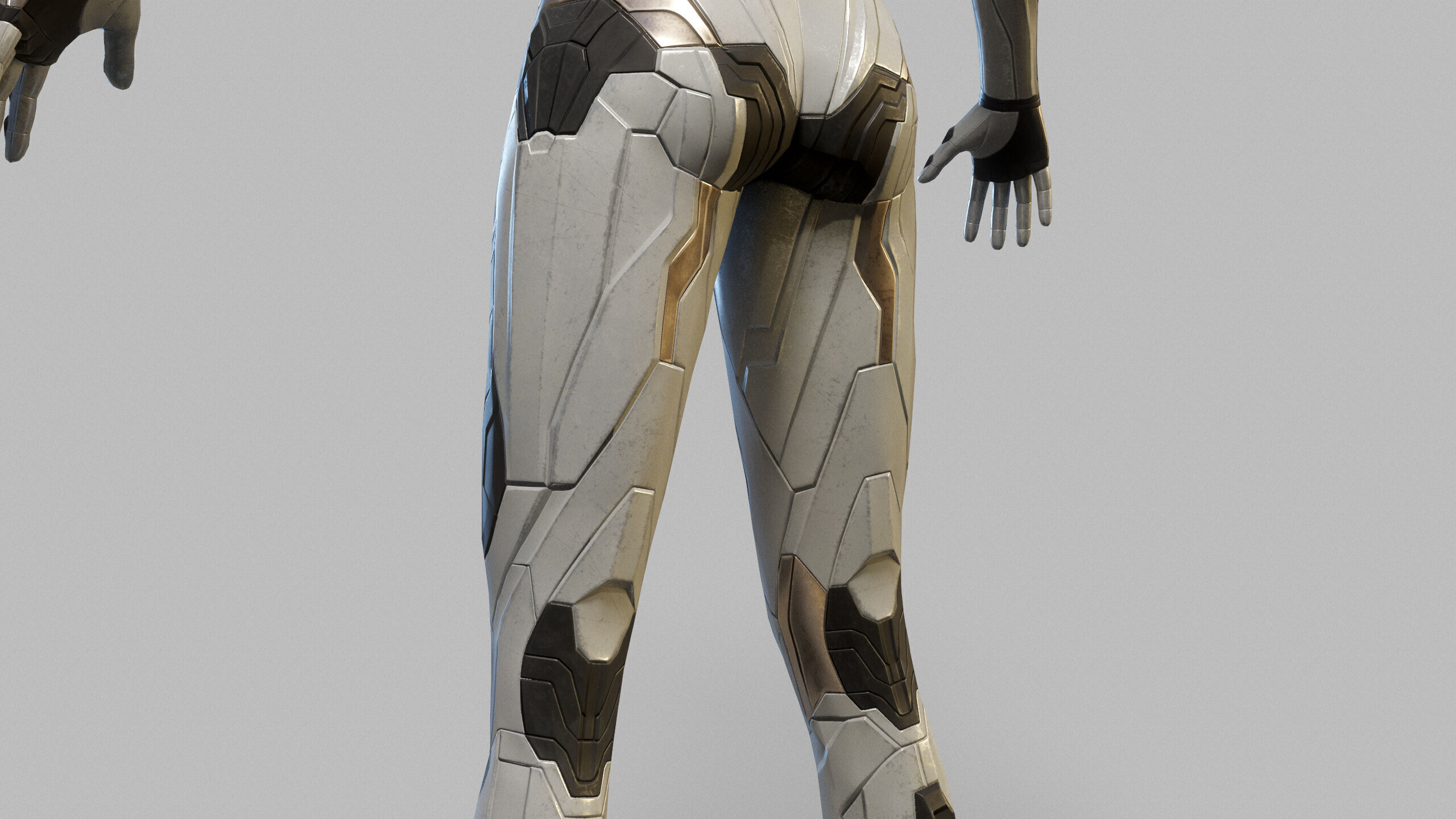 Female Sci Fi Soldier Low-poly 3D model_18