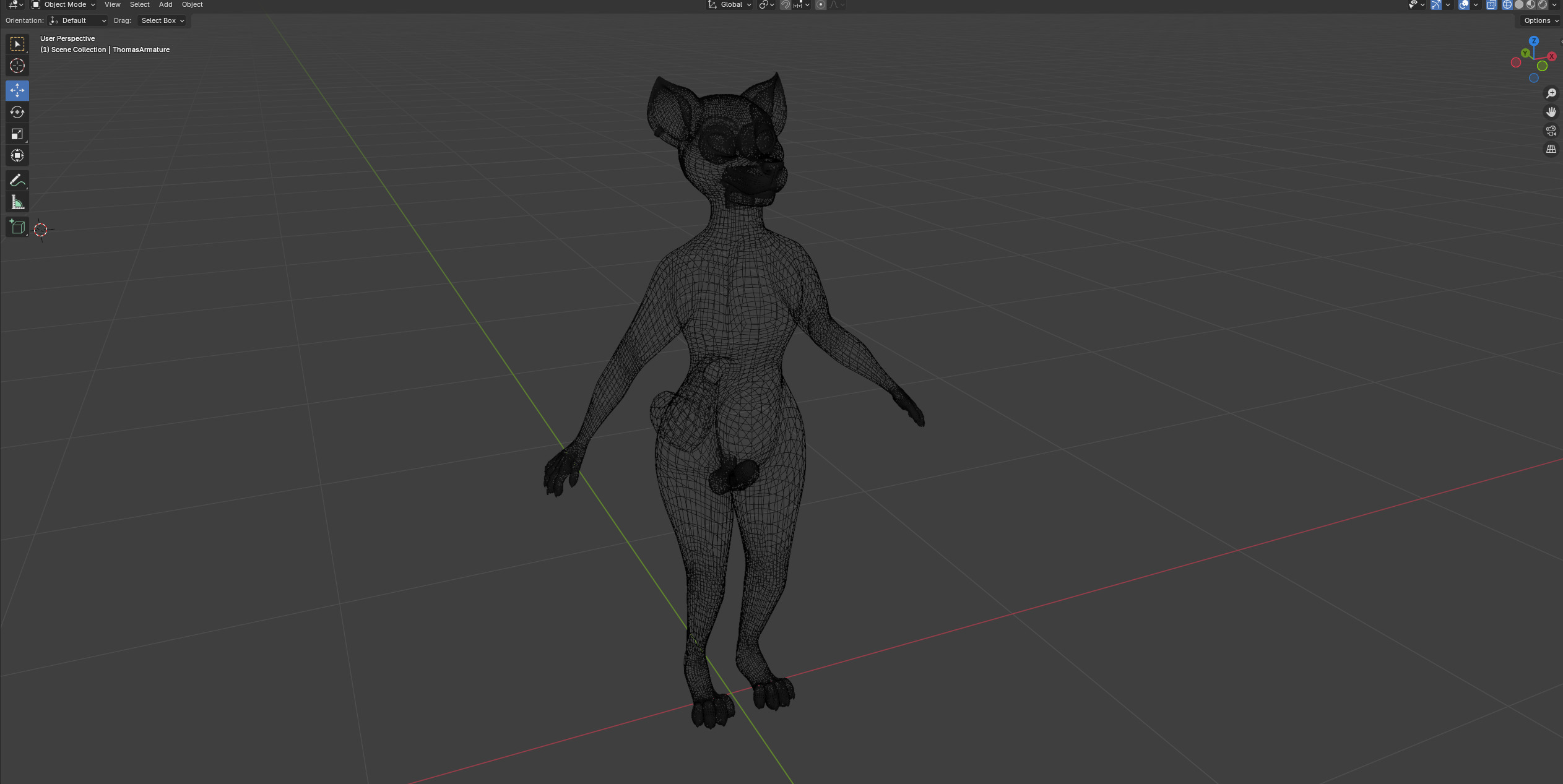 Thomas Anthro Husky Low-poly 3D model_38