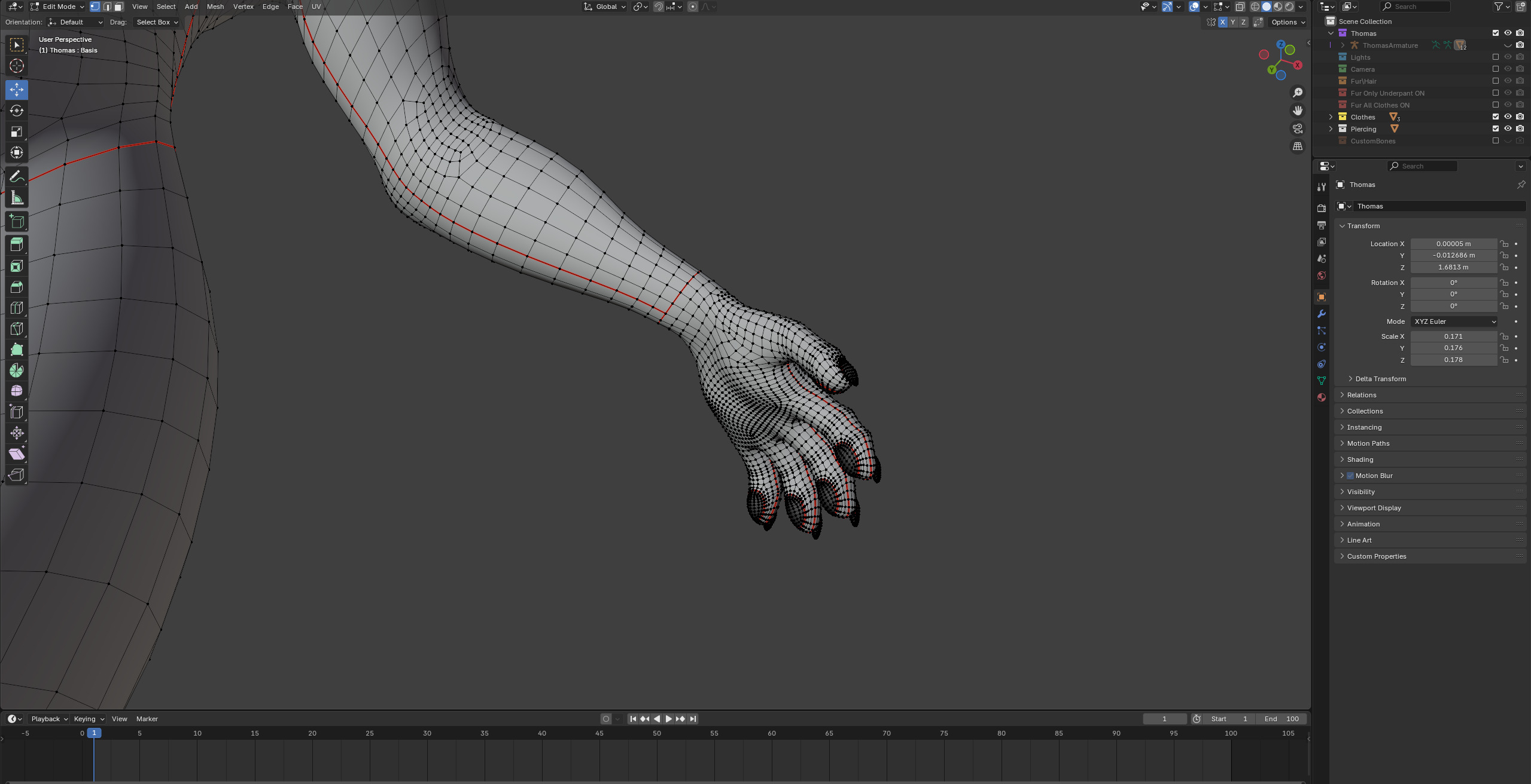 Thomas Anthro Husky Low-poly 3D model_59