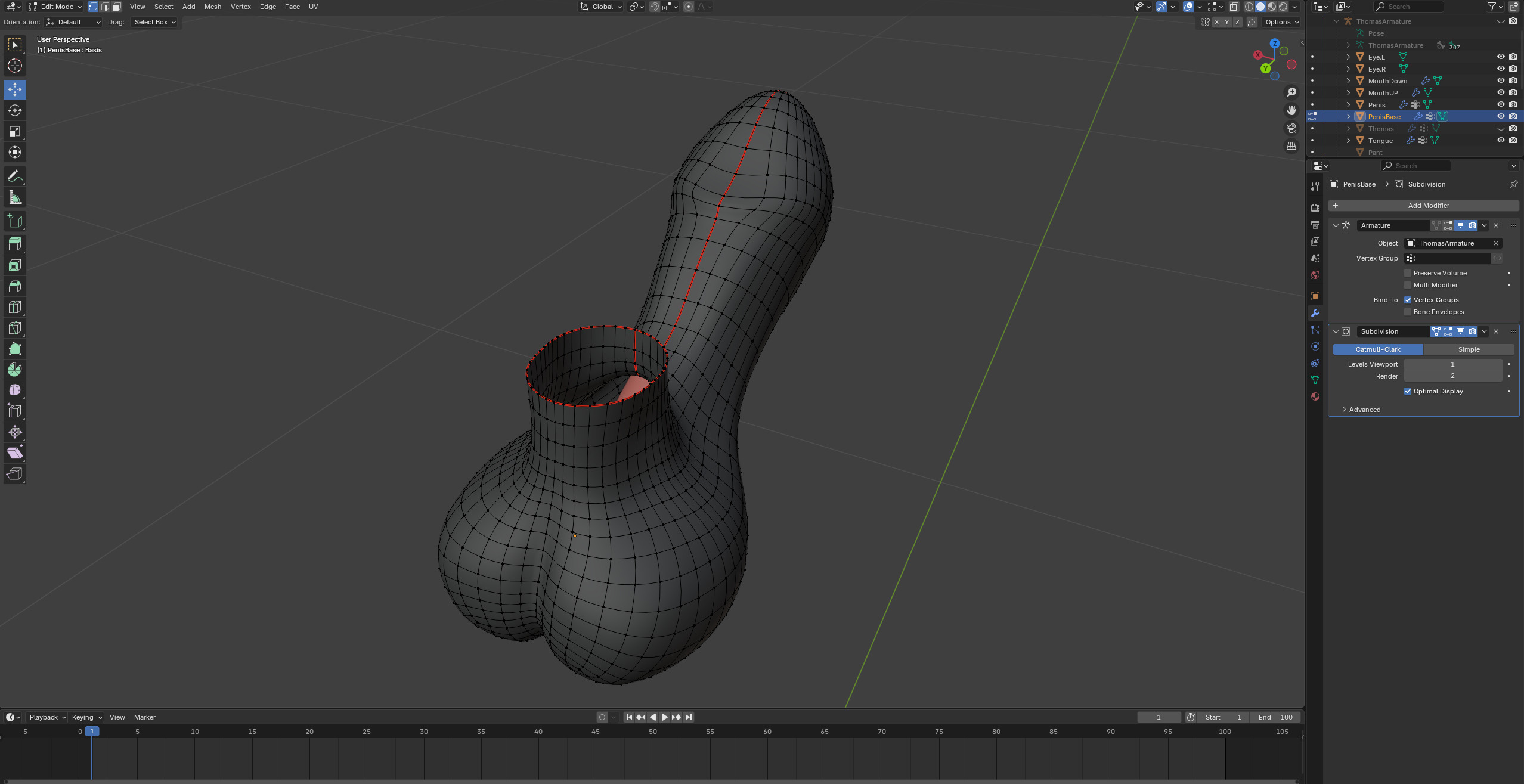 Thomas Anthro Husky Low-poly 3D model_64