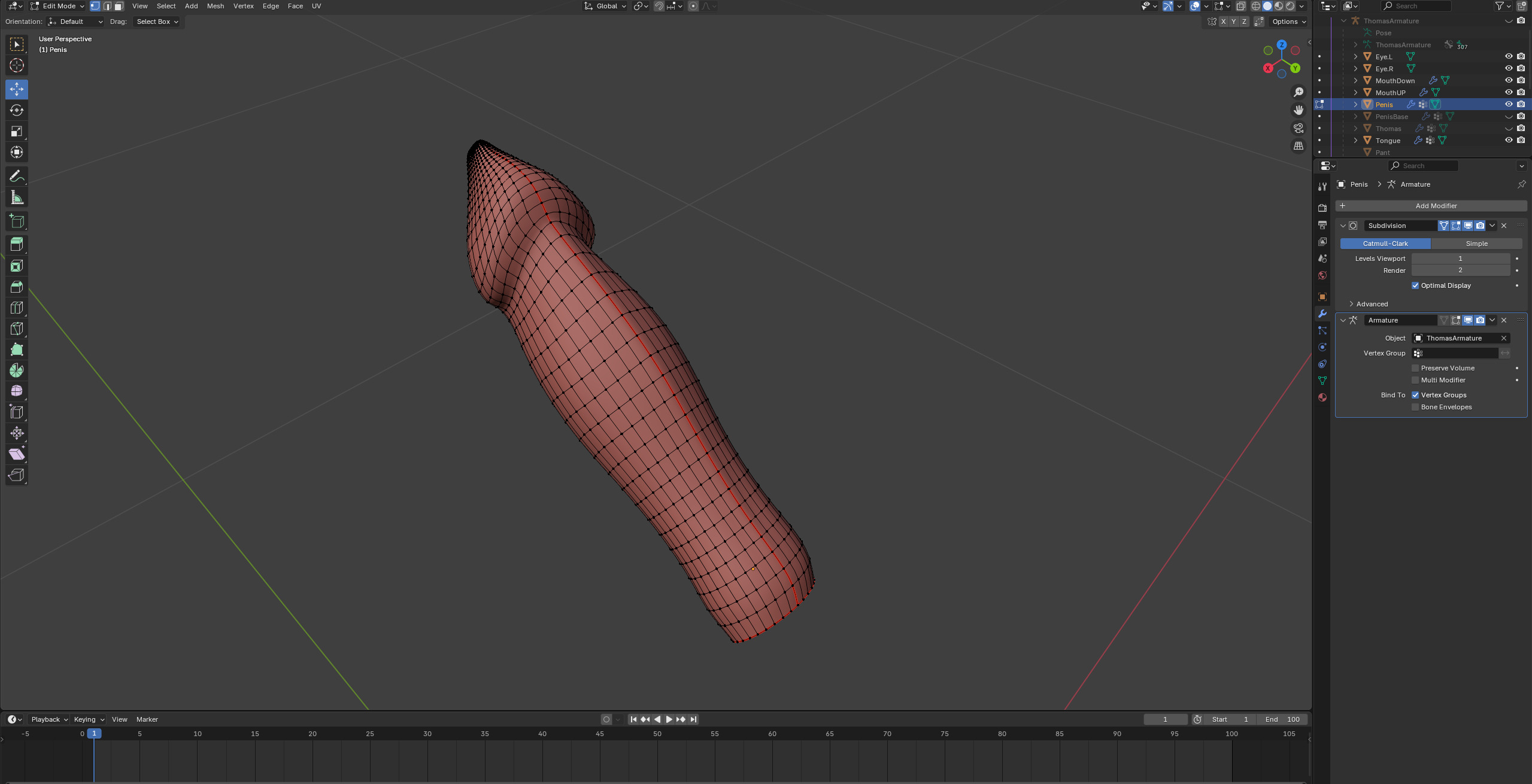 Thomas Anthro Husky Low-poly 3D model_66