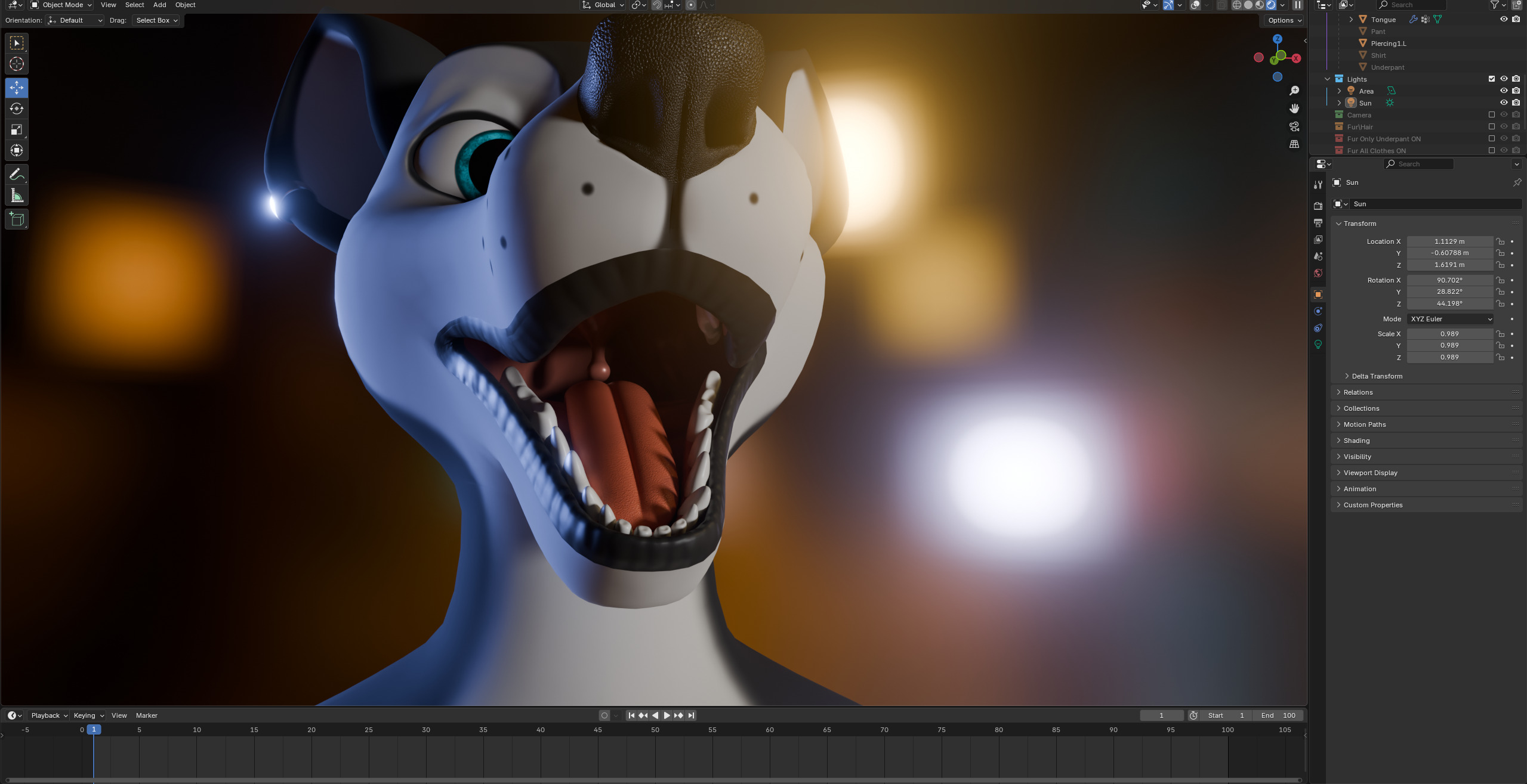 Thomas Anthro Husky Low-poly 3D model_72