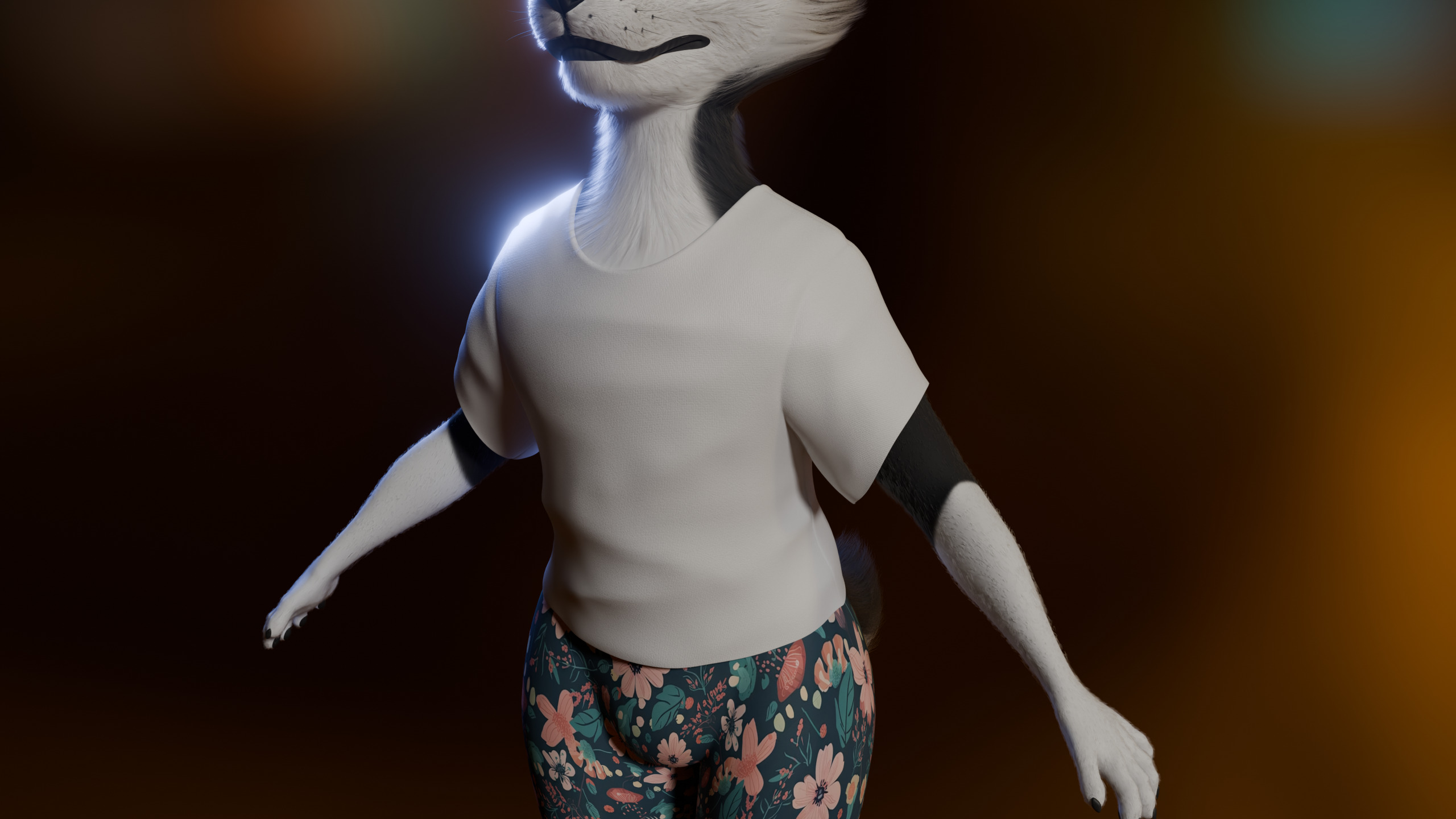 Thomas Anthro Husky Low-poly 3D model_29