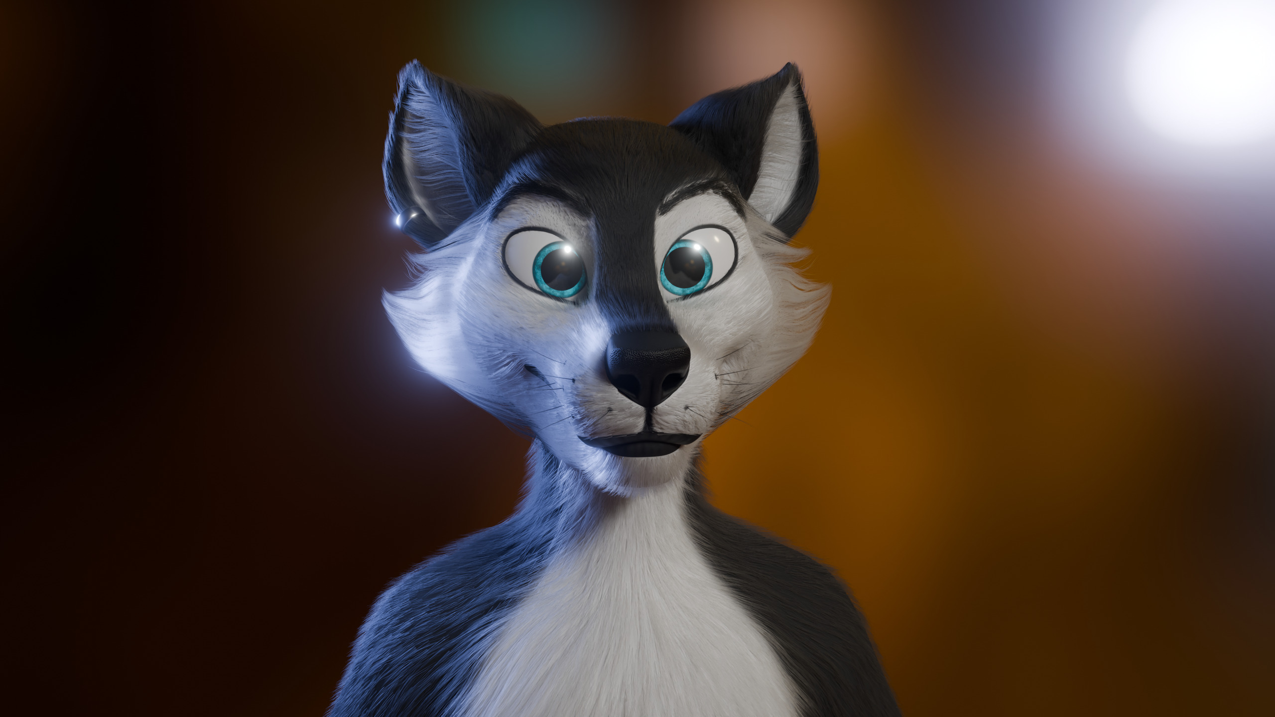 Thomas Anthro Husky Low-poly 3D model_31