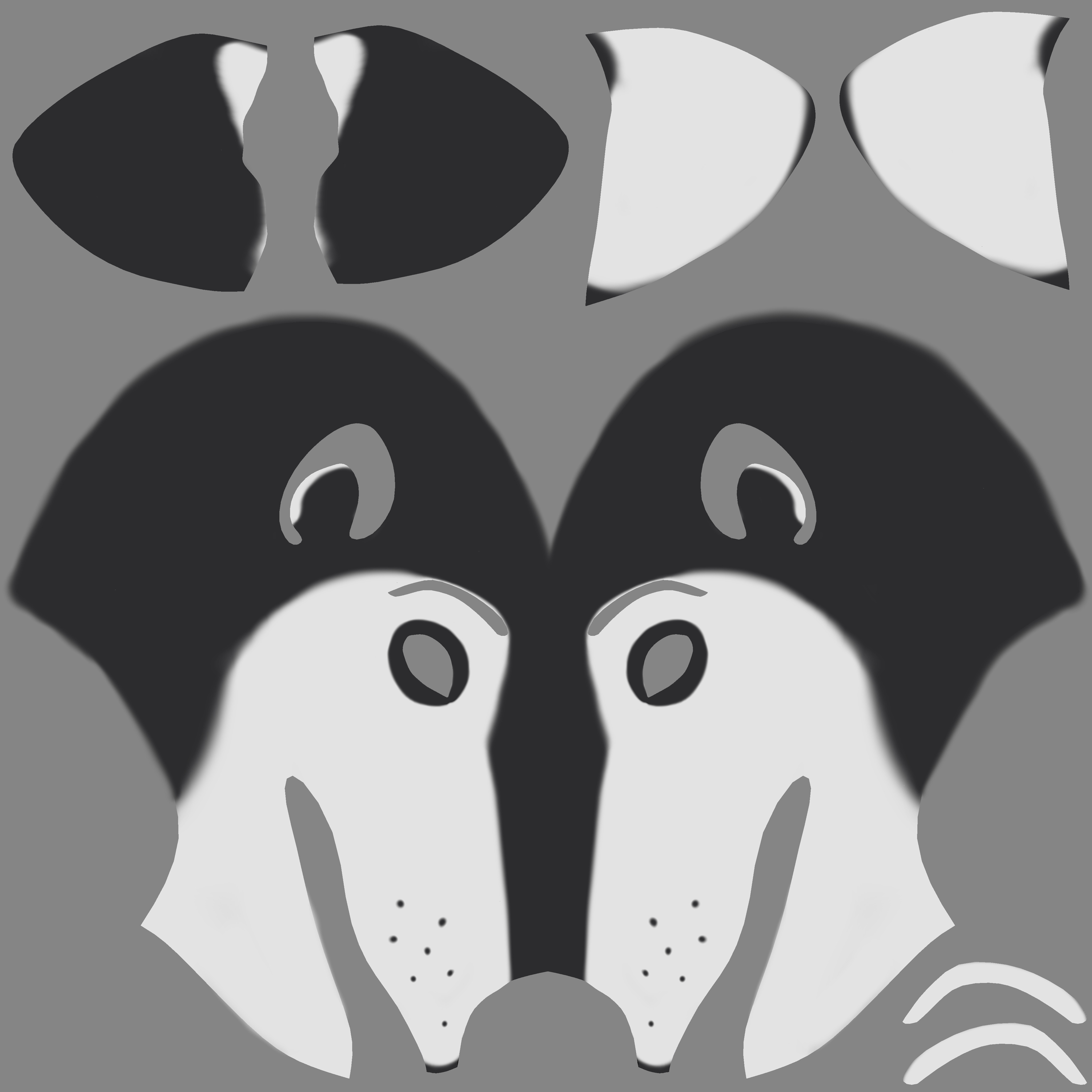 Thomas Anthro Husky Low-poly 3D model_81