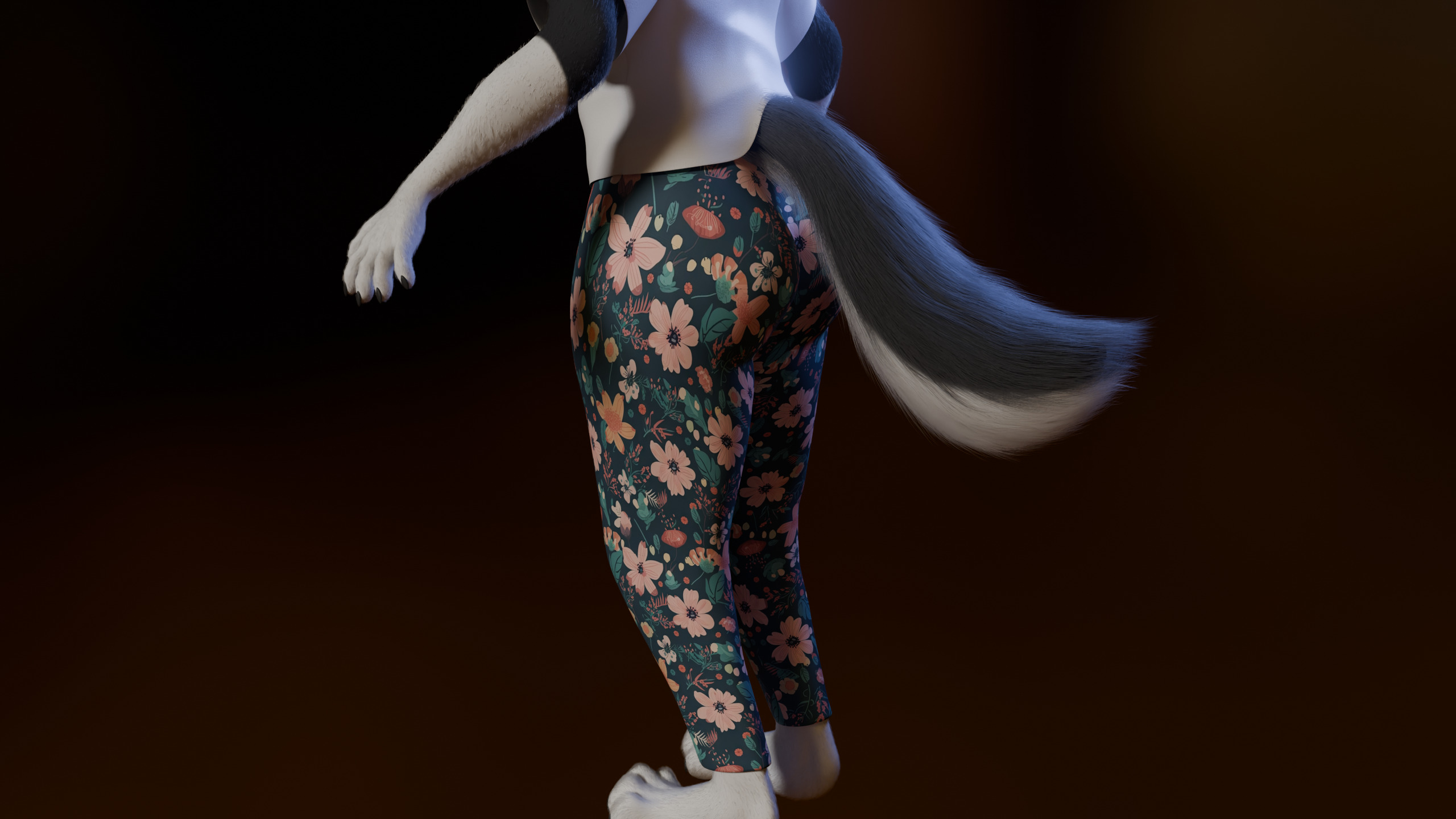 Thomas Anthro Husky Low-poly 3D model_28