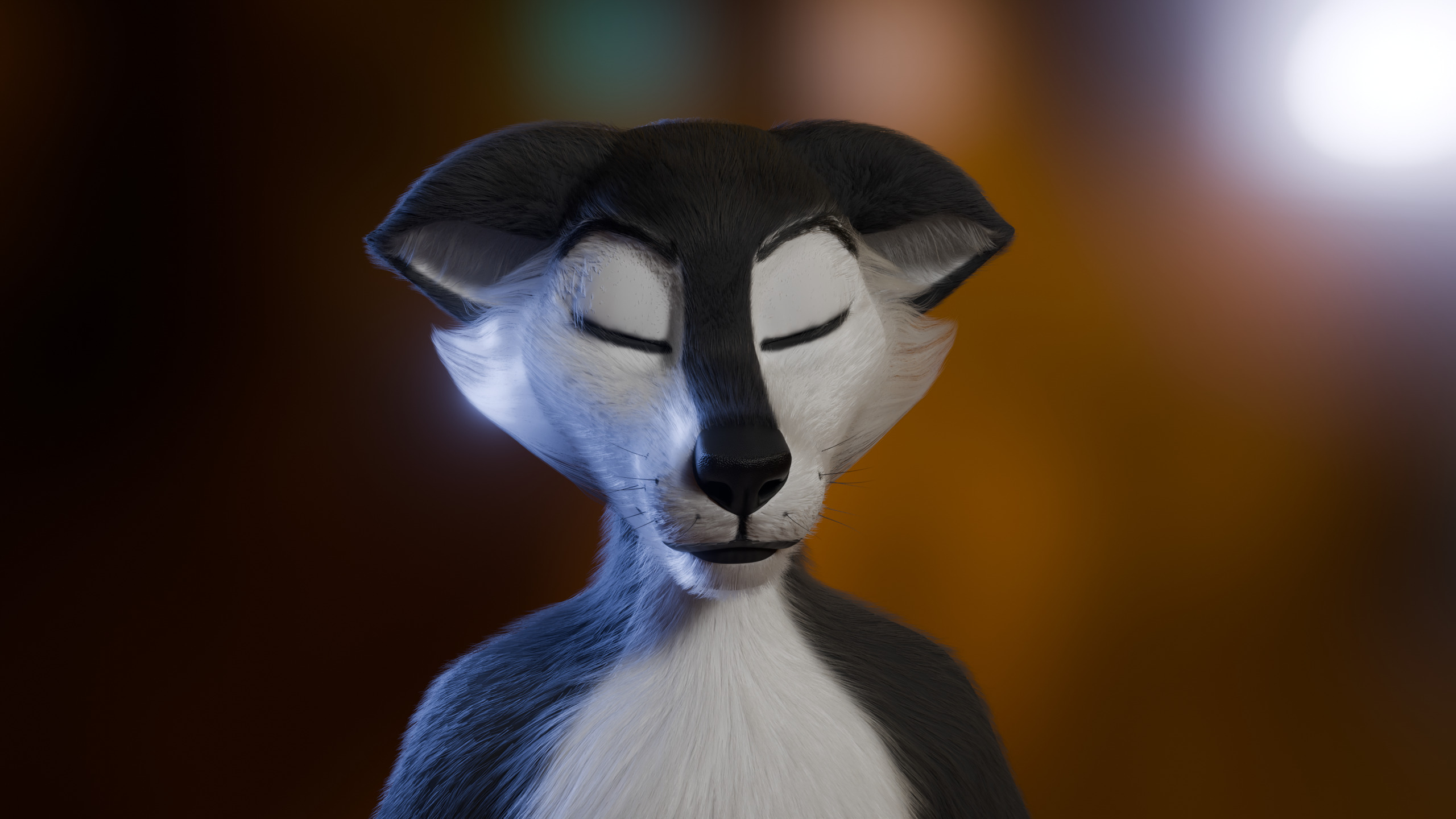 Thomas Anthro Husky Low-poly 3D model_34