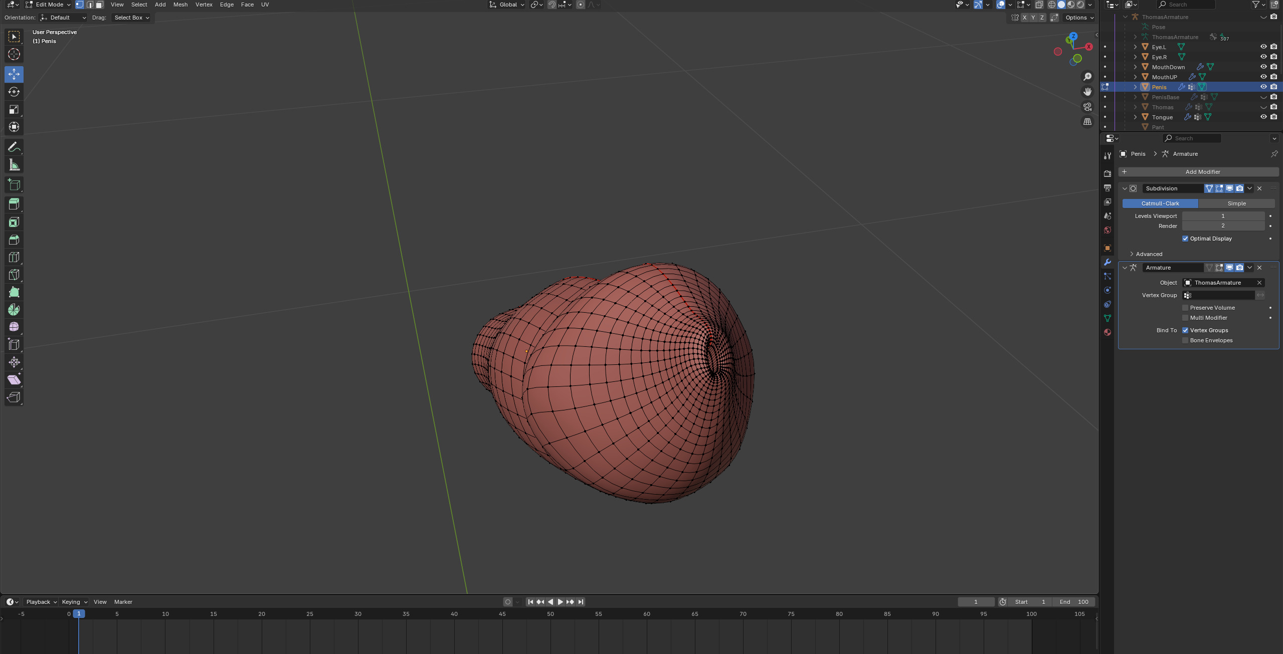 Thomas Anthro Husky Low-poly 3D model_67