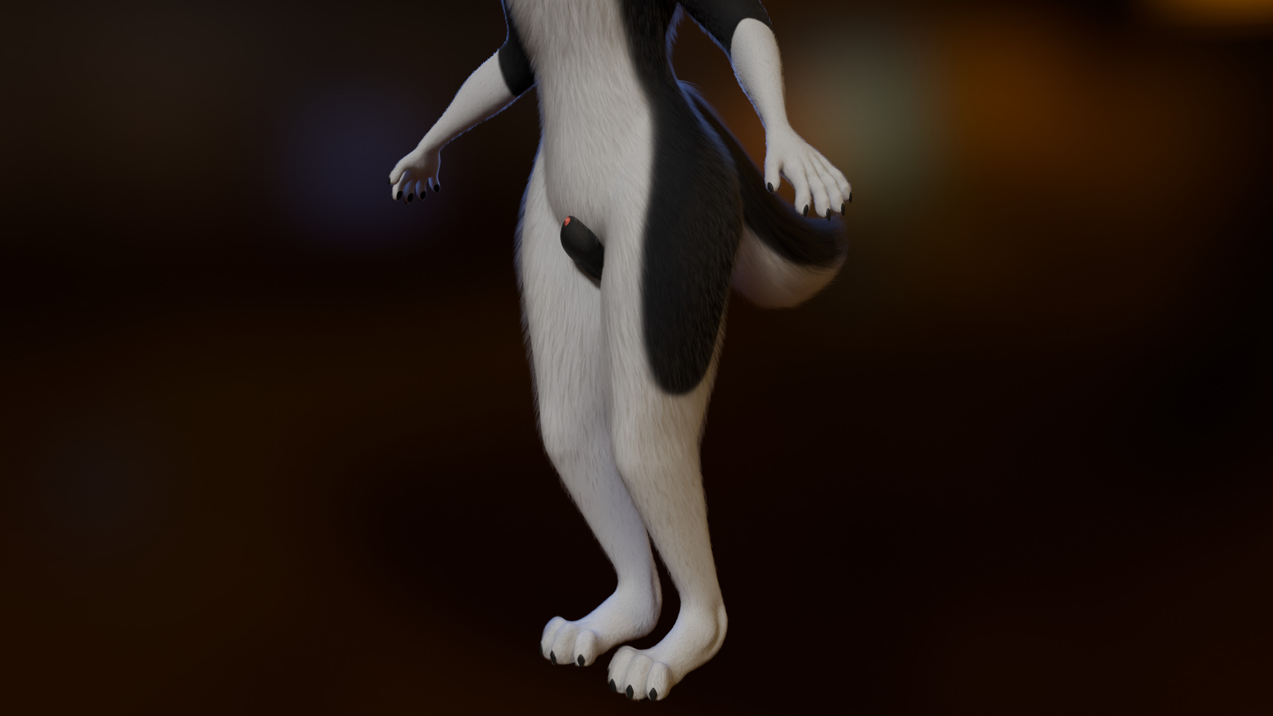 Thomas Anthro Husky Low-poly 3D model_7