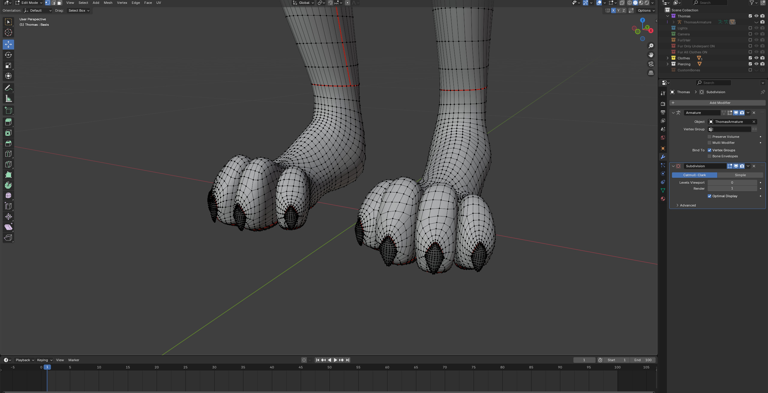 Thomas Anthro Husky Low-poly 3D model_60