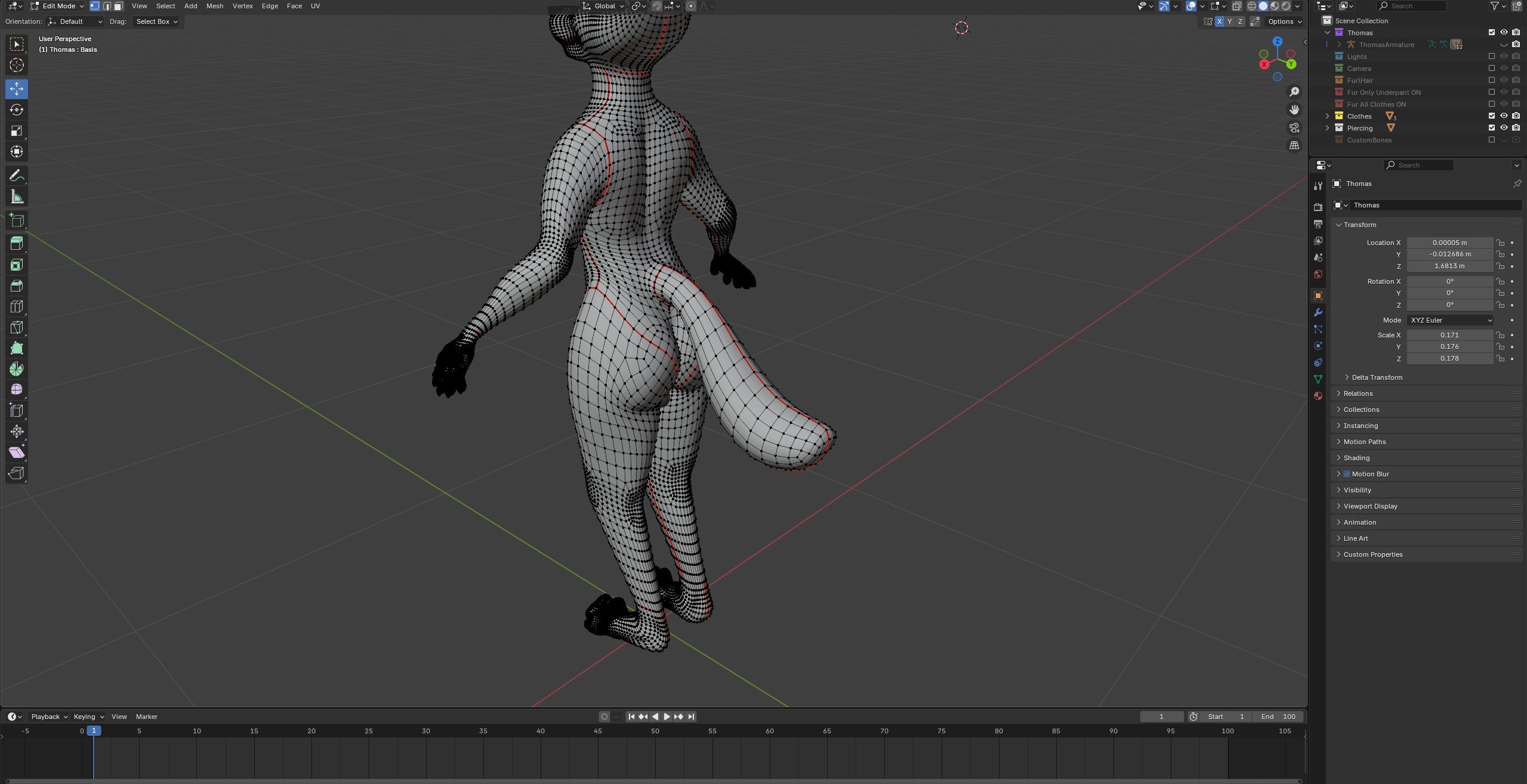 Thomas Anthro Husky Low-poly 3D model_57