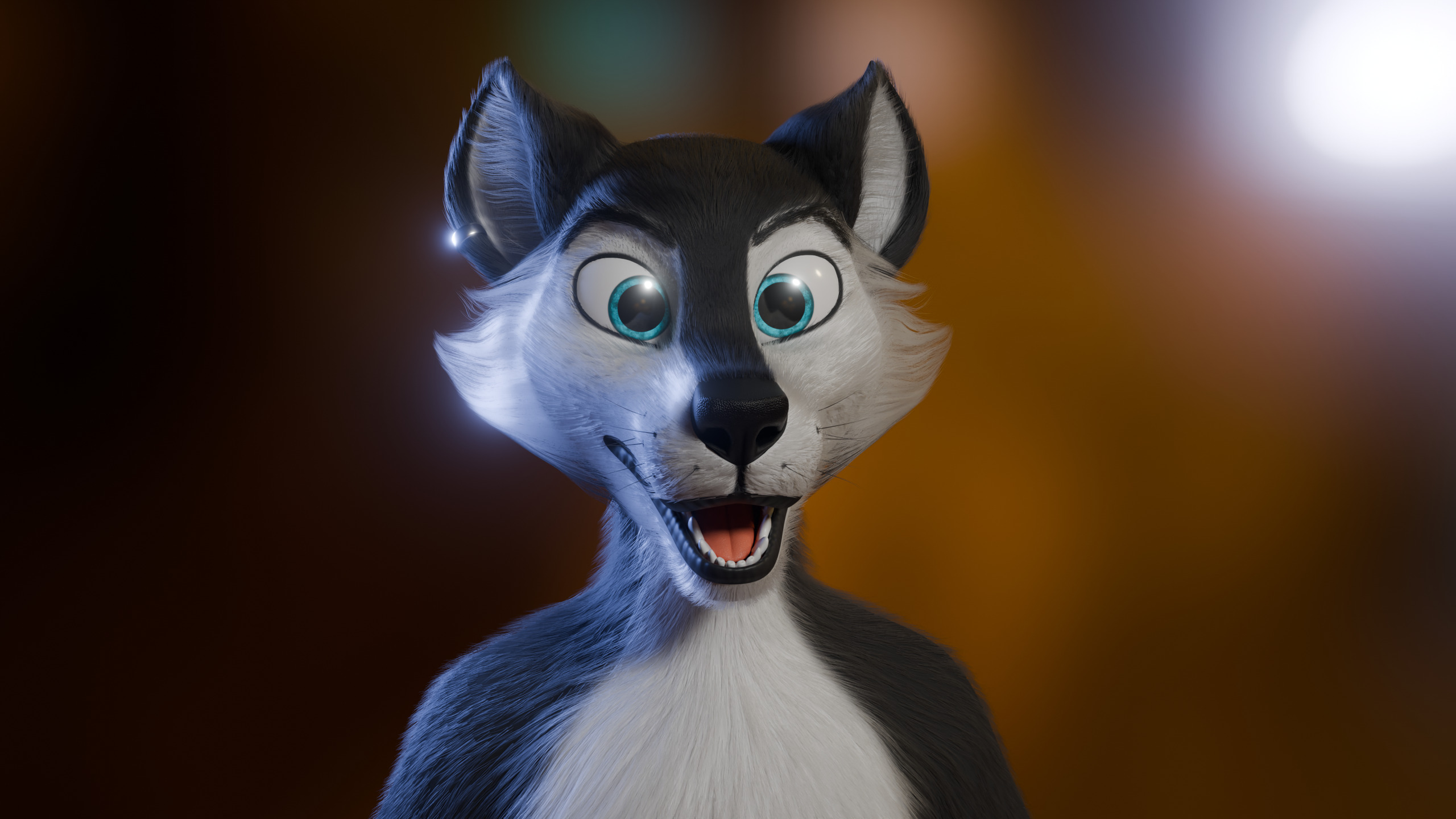 Thomas Anthro Husky Low-poly 3D model_35