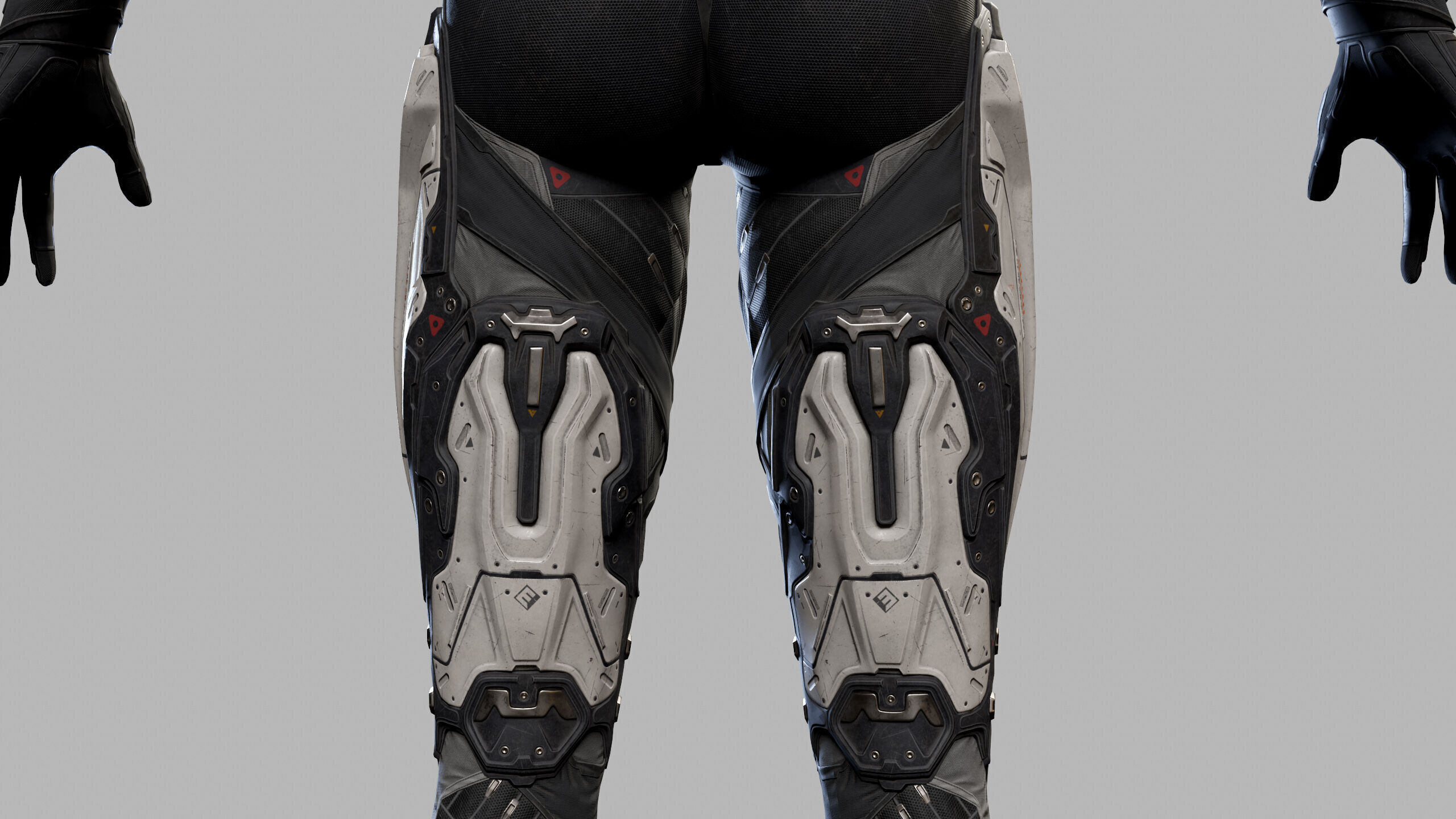 Female Sci Fi Girl Low-poly 3D model_18