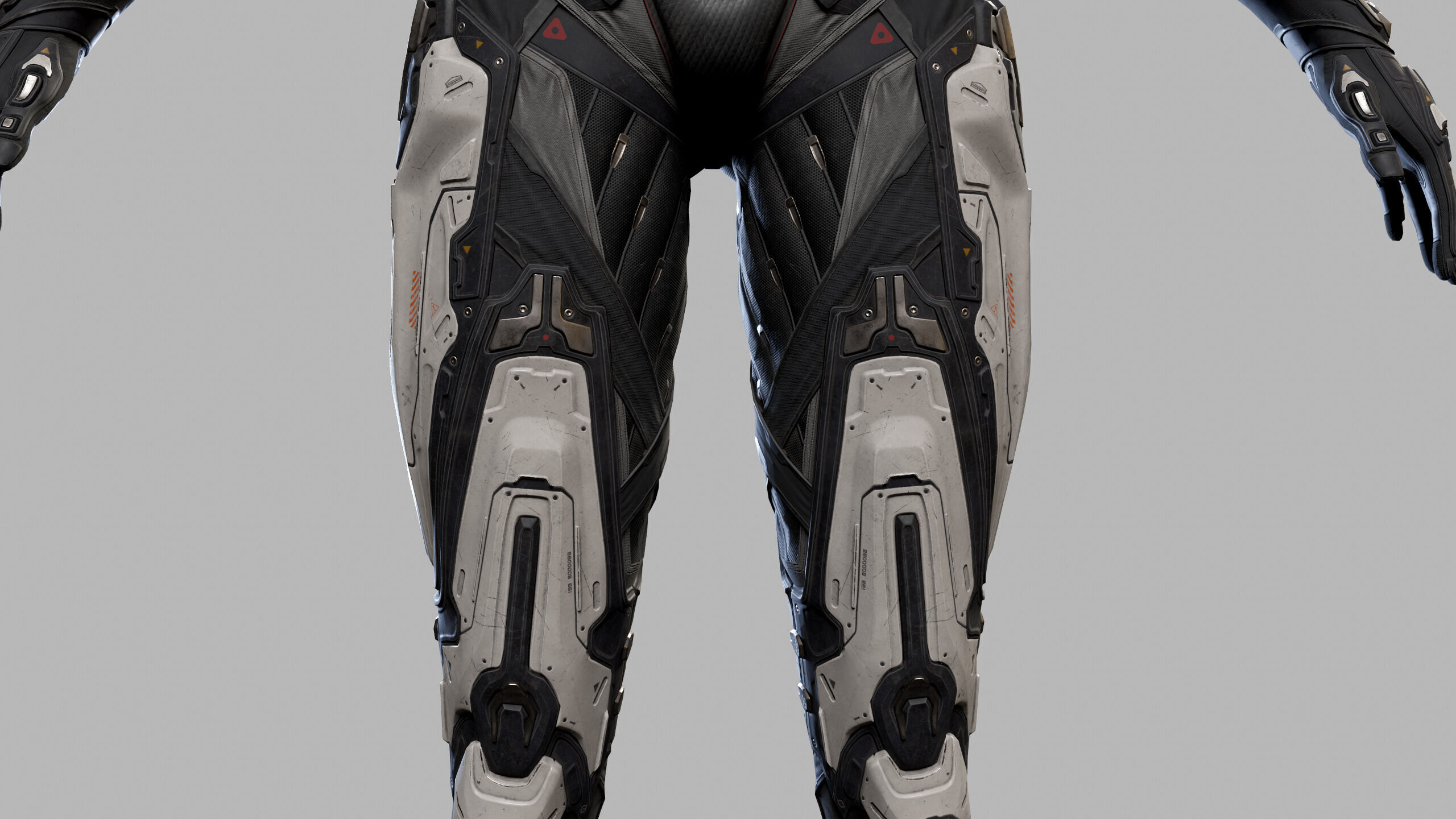 Female Sci Fi Girl Low-poly 3D model_19