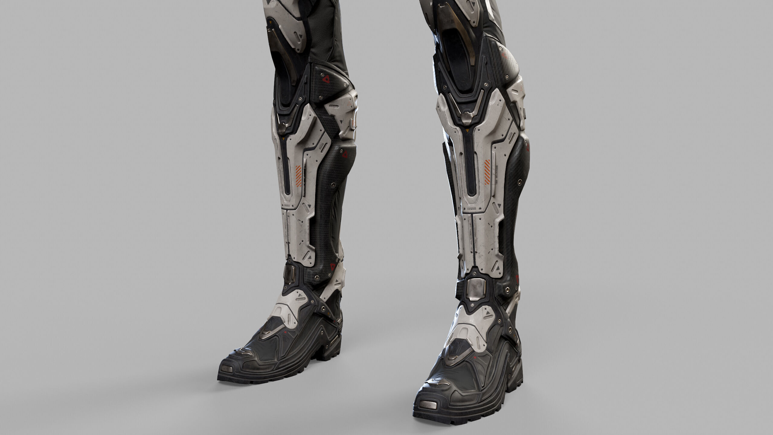 Female Sci Fi Girl Low-poly 3D model_20