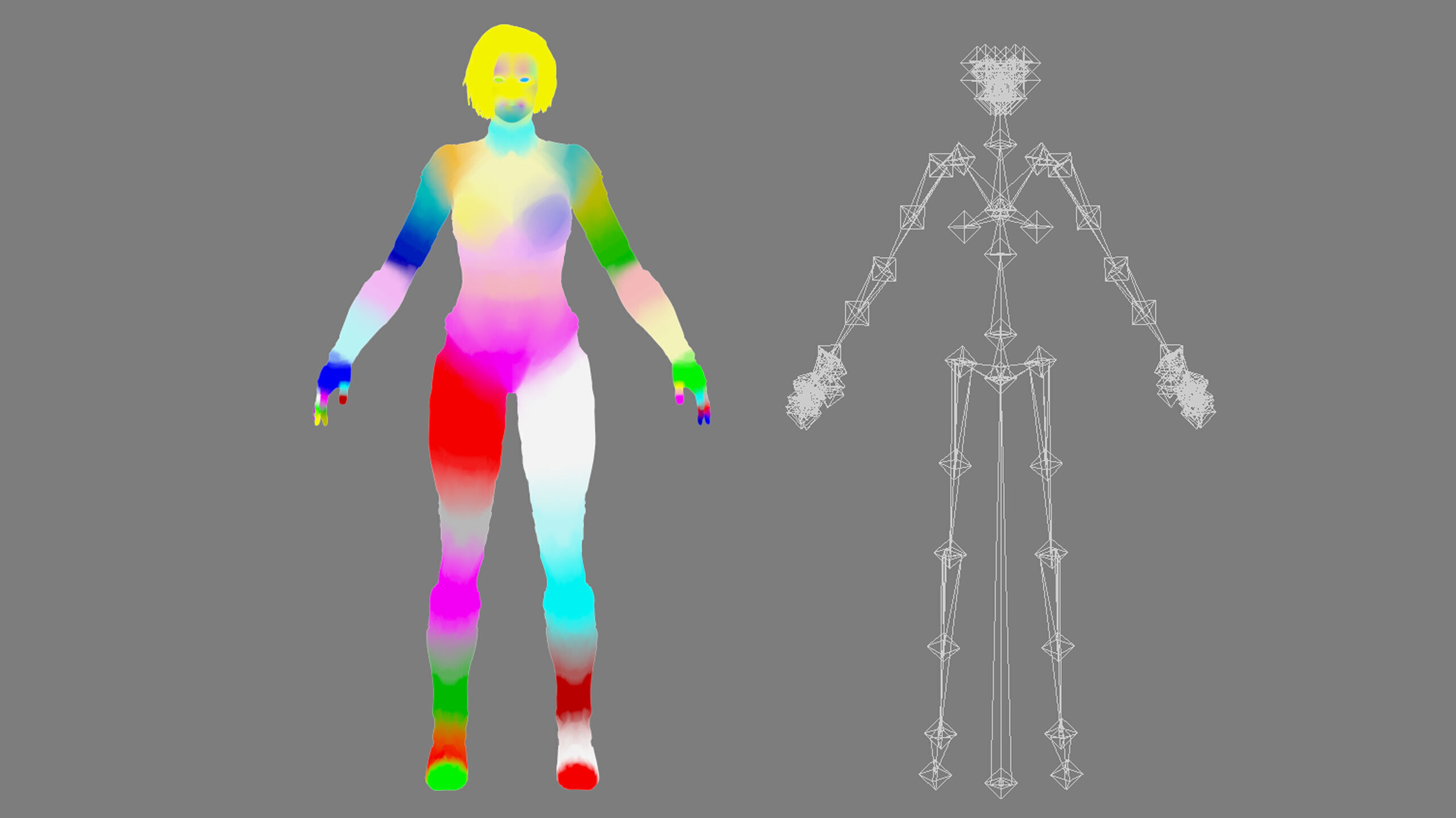 Female Sci Fi Girl Low-poly 3D model_28