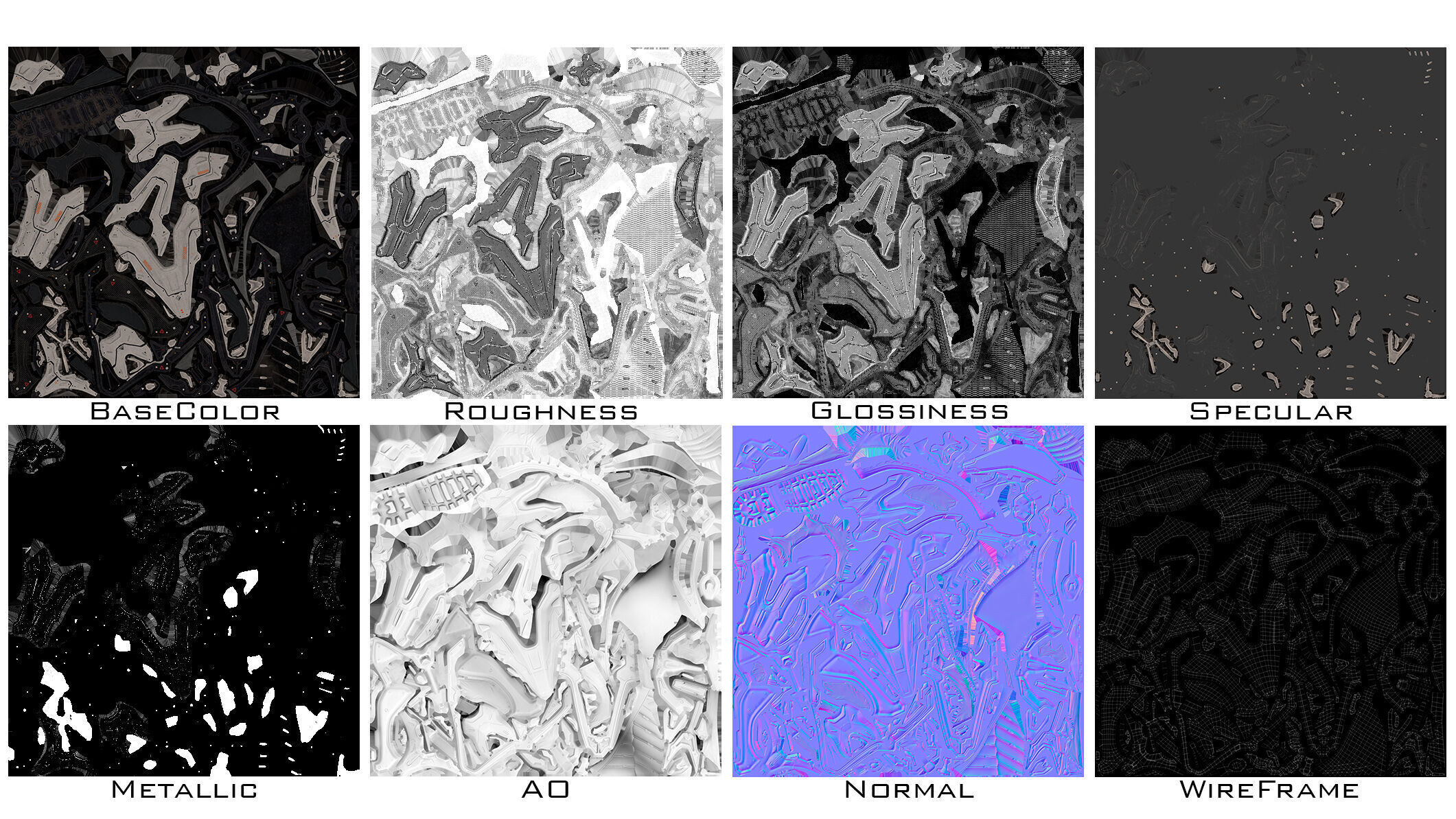 Female Sci Fi Girl Low-poly 3D model_34