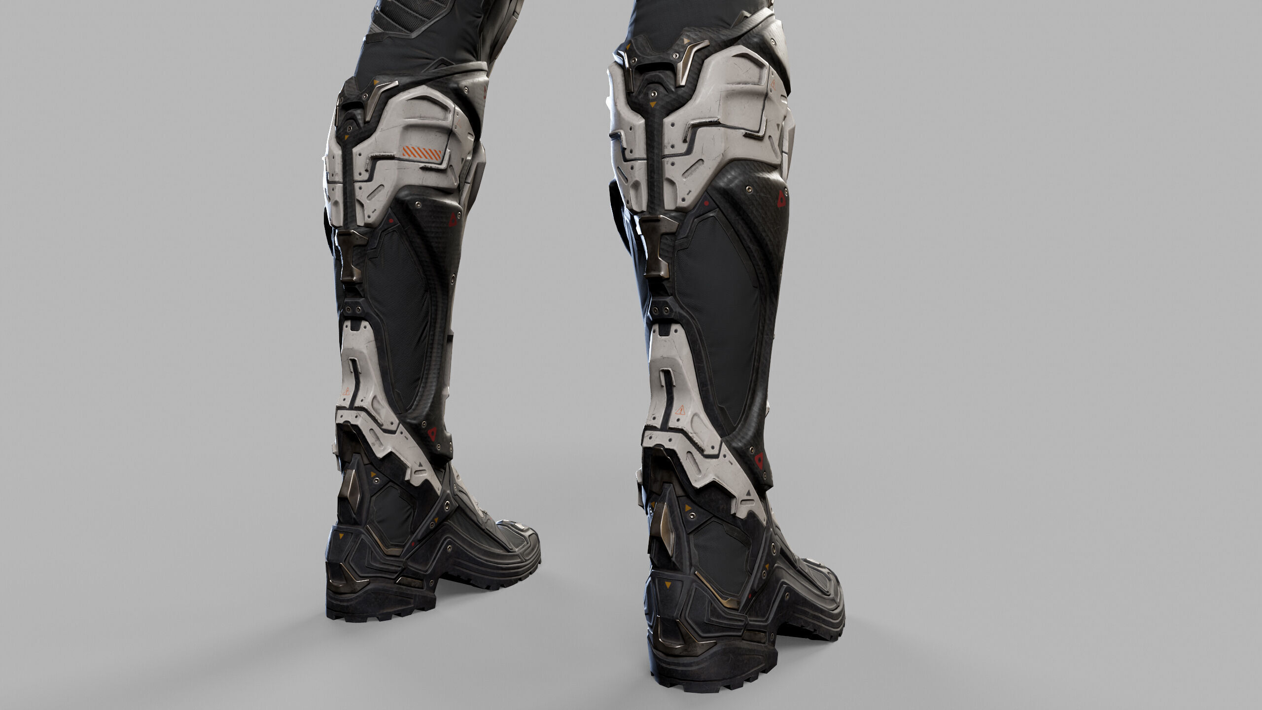 Female Sci Fi Girl Low-poly 3D model_21