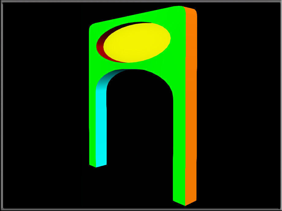 Arch 25 Low-poly 3D model_4