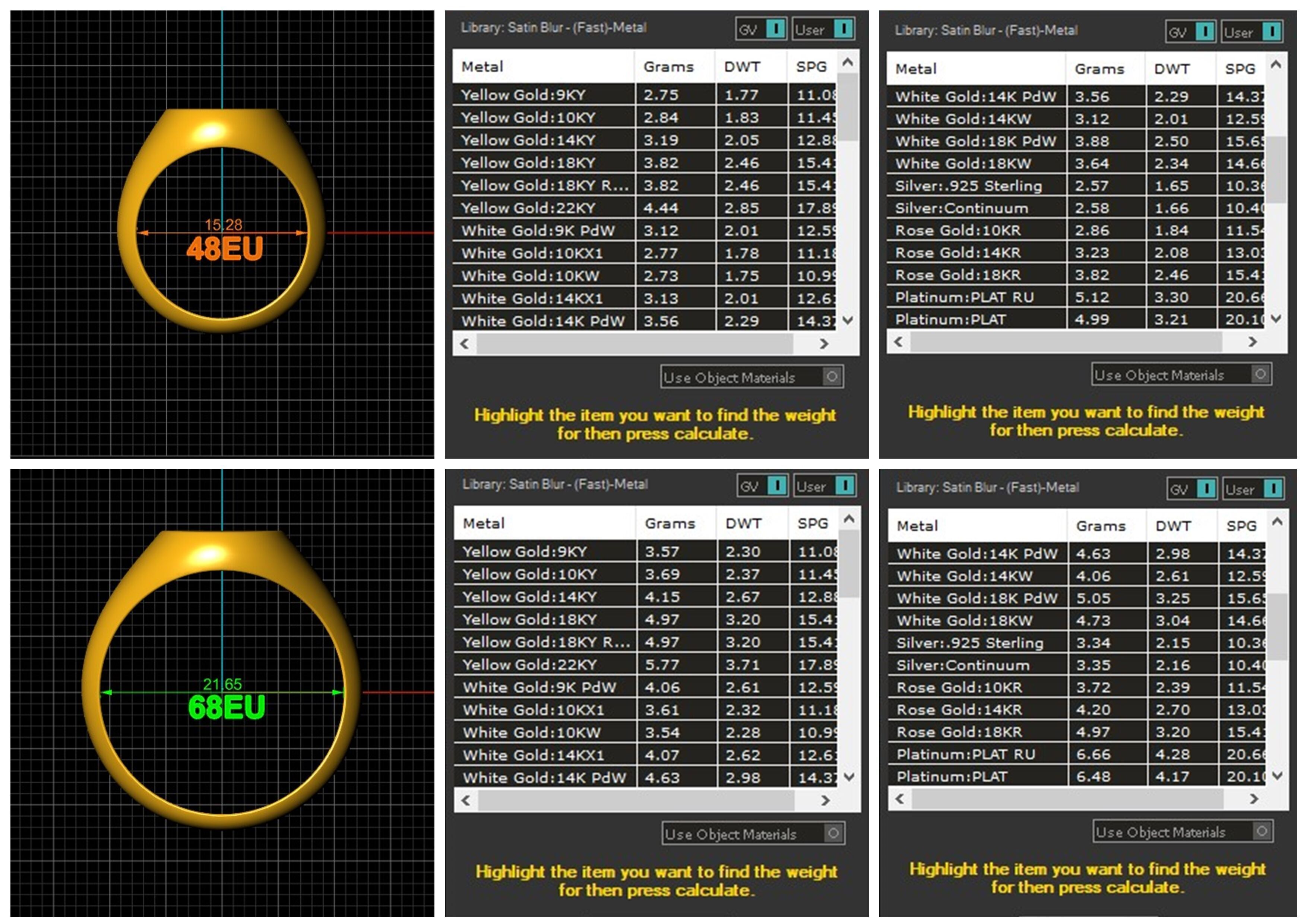 Round Signet Ring Base 10mm top  in All sizes 158-MWC  3D print model_12
