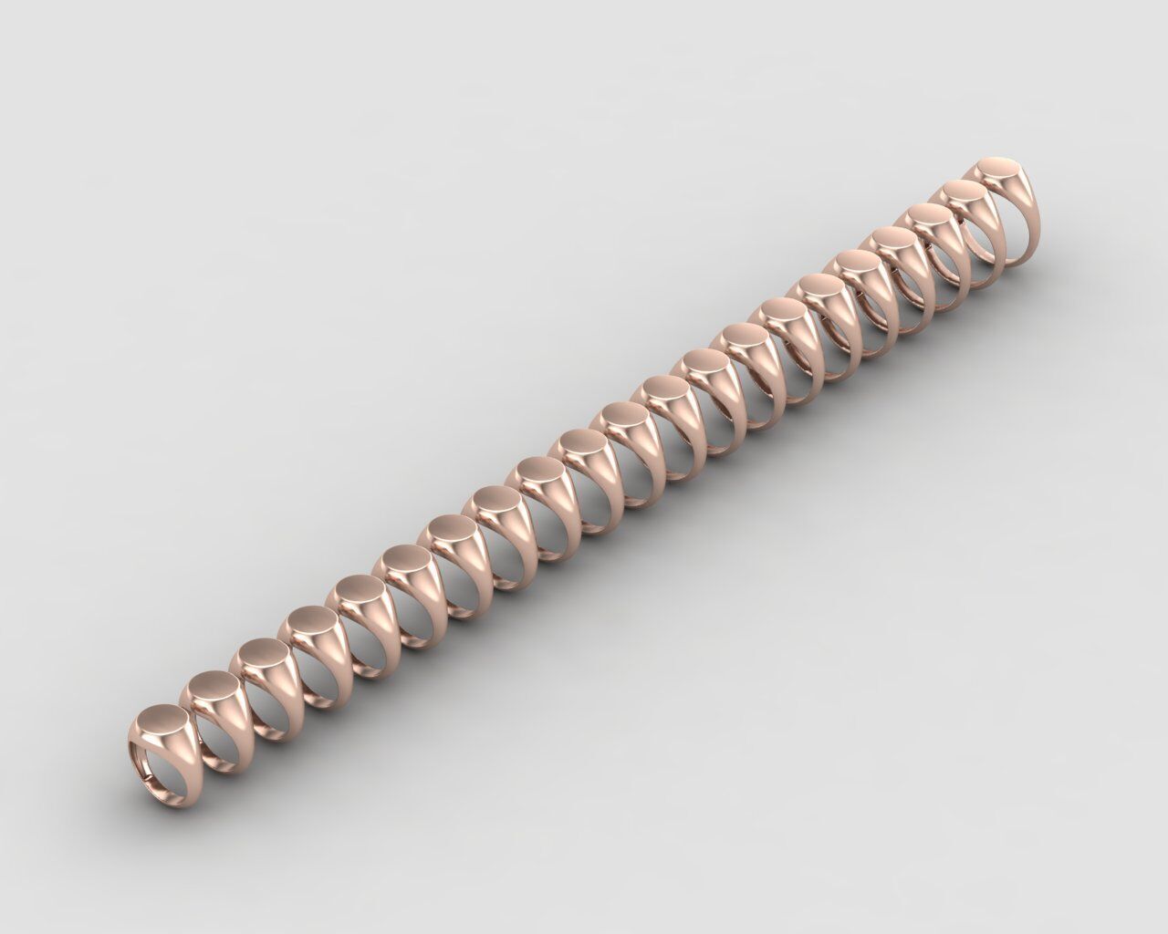 Round Signet Ring Base 10mm top  in All sizes 158-MWC  3D print model_13