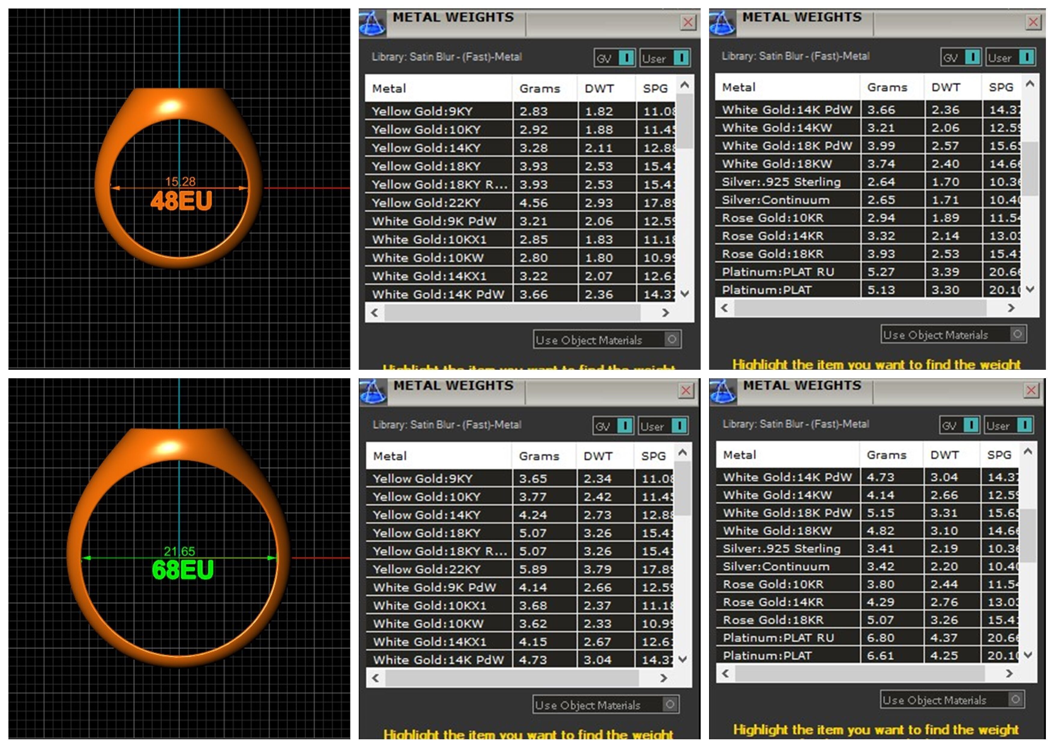 Round Enamel Ring Base 10mm top in All sizes 159-MWC 3D print model_12