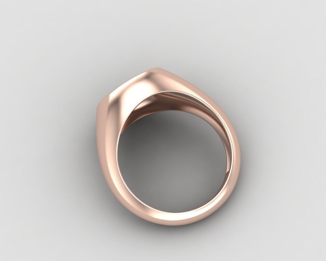 Round Enamel Ring Base 10mm top in All sizes 159-MWC 3D print model_10