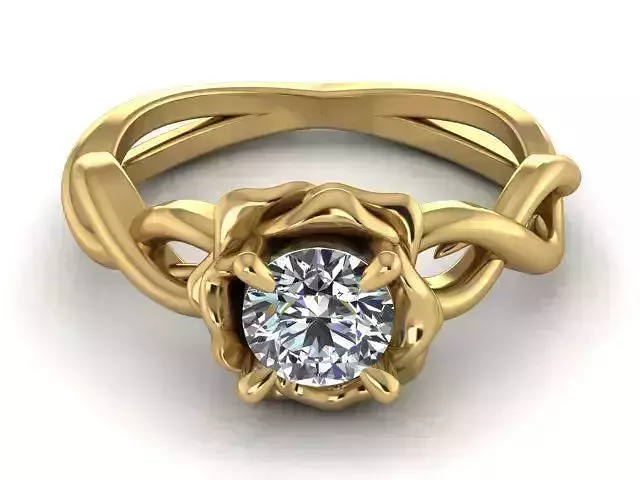 Rose Vine Twist Ring 