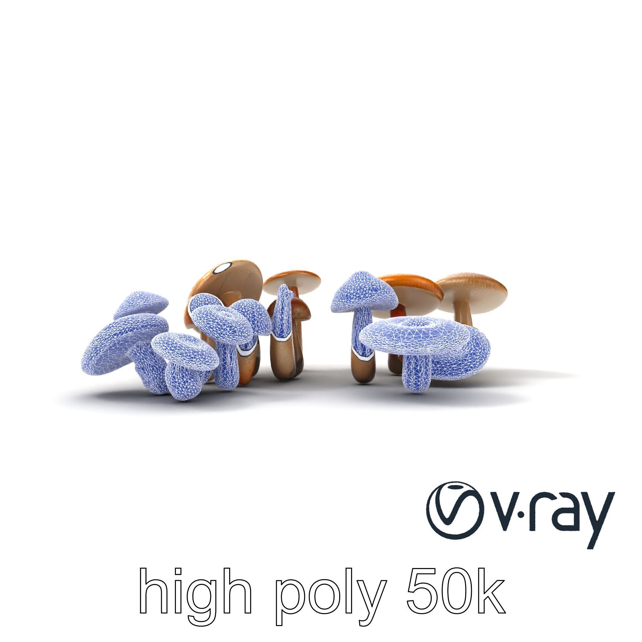 Mushroom Forest Collection model pack Low-poly 3D model_21