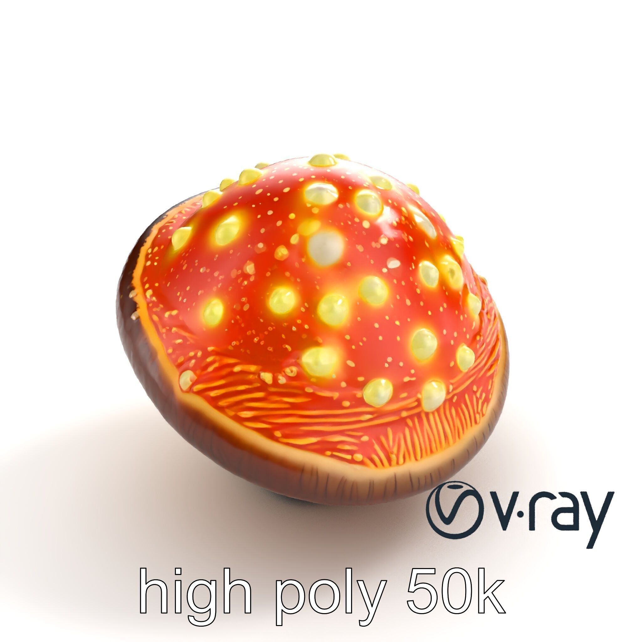 Glowing Magical Mushroom Model Pack for Fantasy Themes Low-poly 3D model_16
