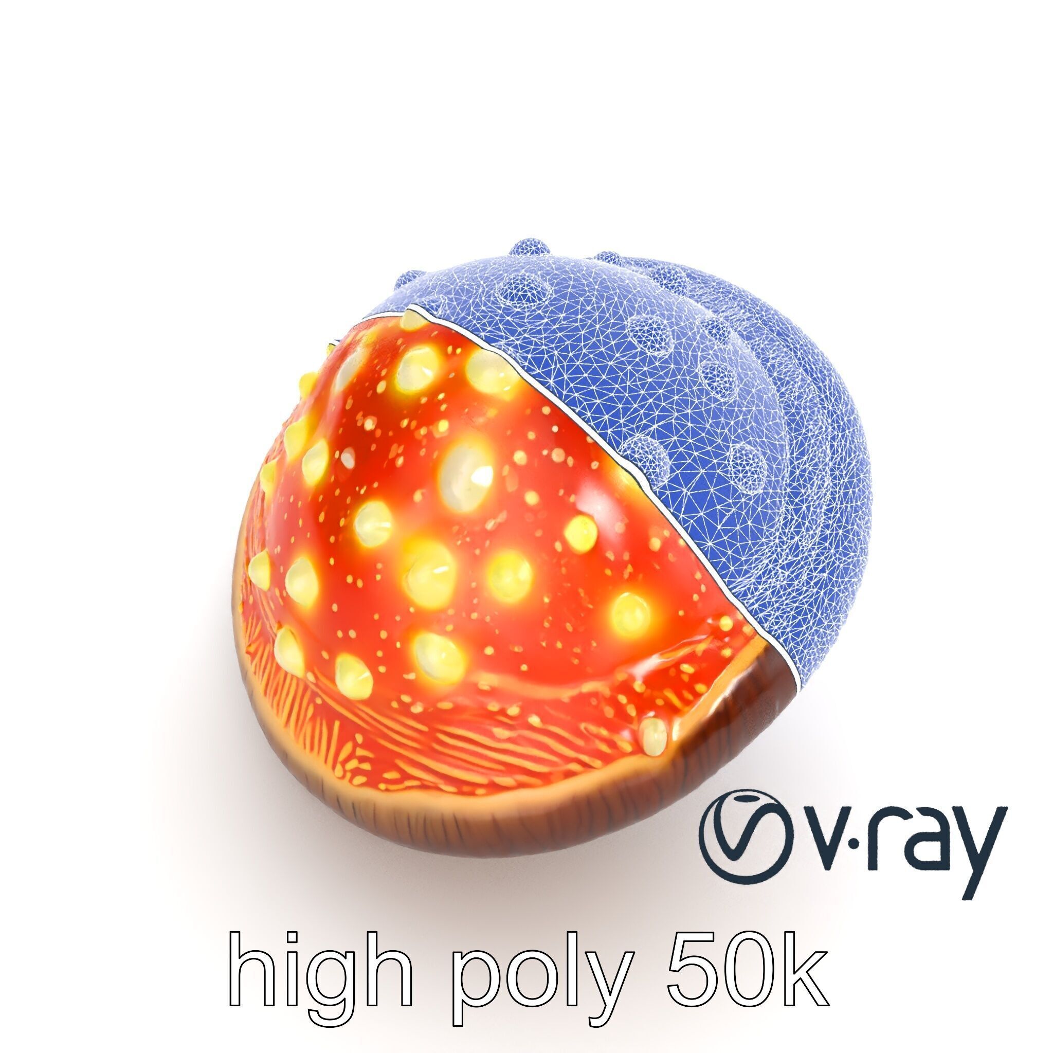 Glowing Magical Mushroom Model Pack for Fantasy Themes Low-poly 3D model_22