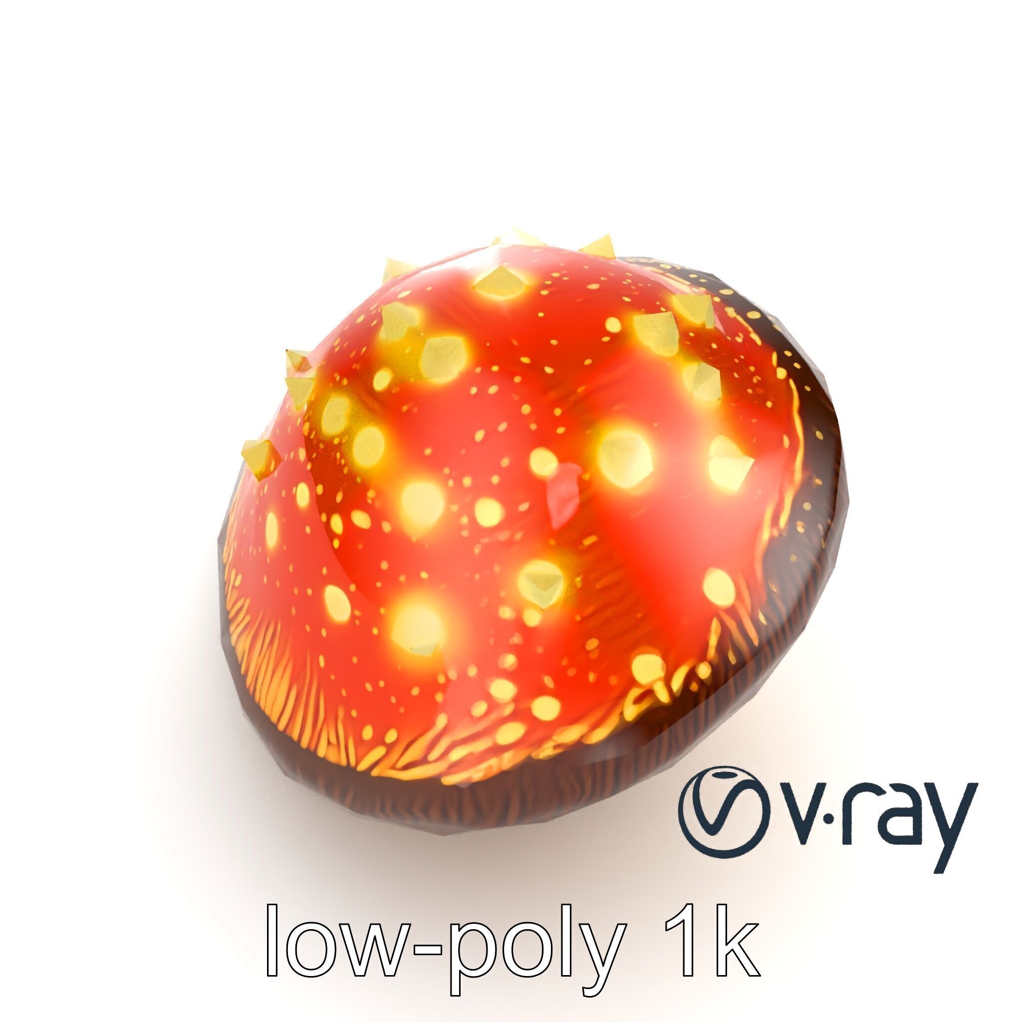 Glowing Magical Mushroom Model Pack for Fantasy Themes Low-poly 3D model_9