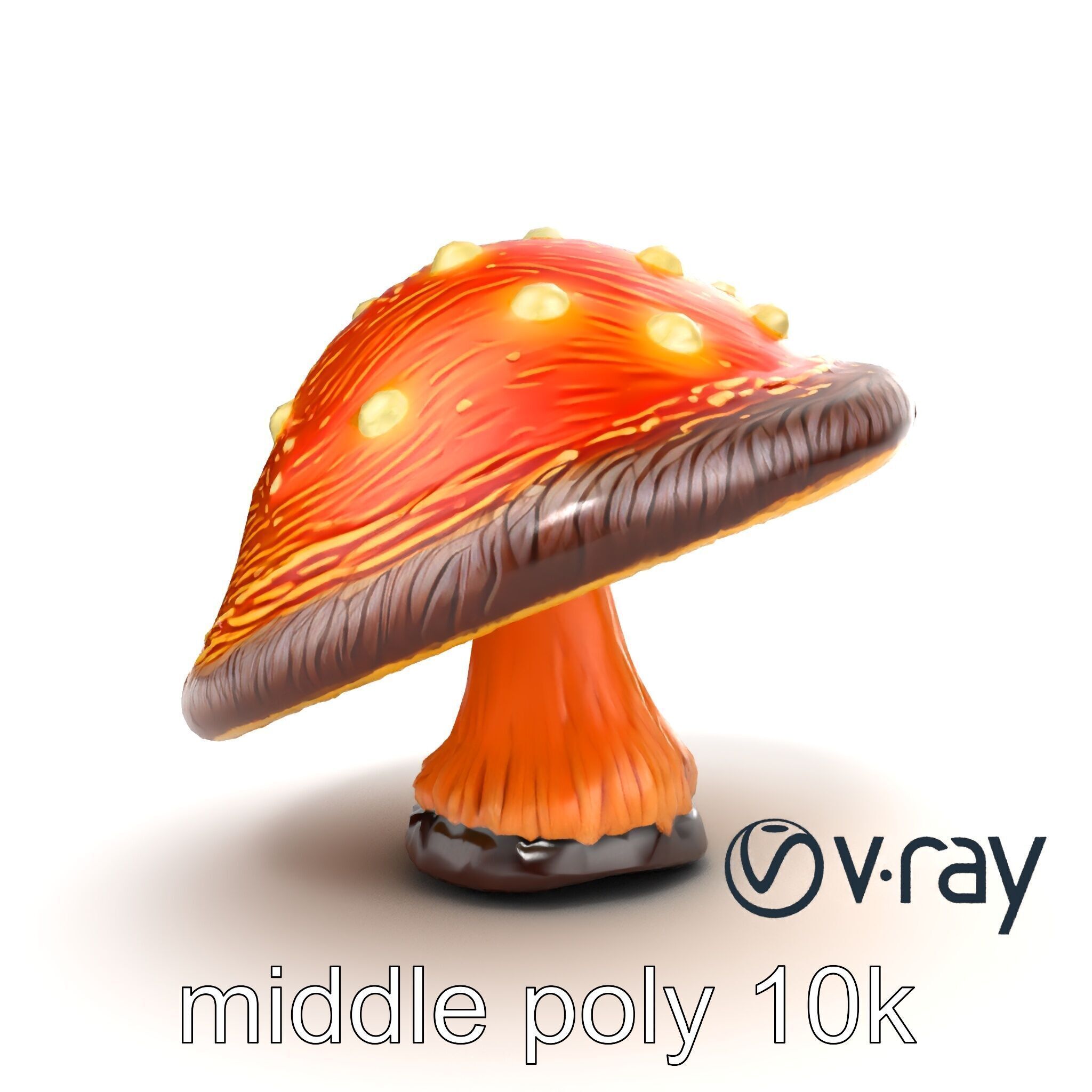 Glowing Magical Mushroom Model Pack for Fantasy Themes Low-poly 3D model_28