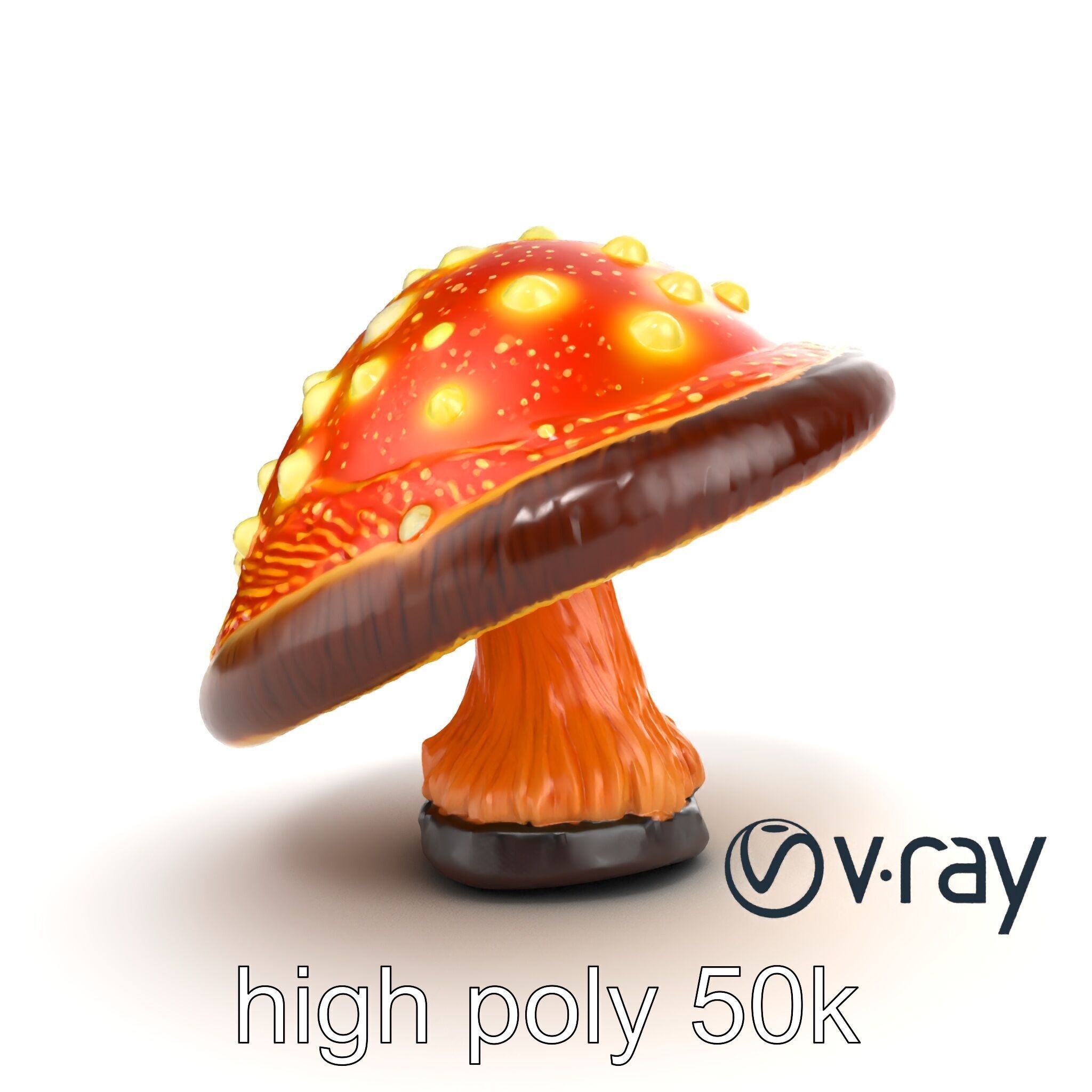 Glowing Magical Mushroom Model Pack for Fantasy Themes Low-poly 3D model_18